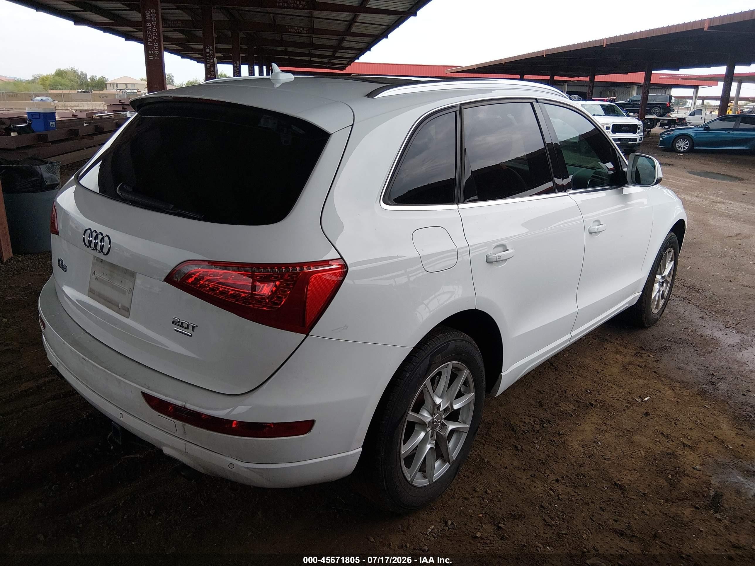 2012 Audi Q5 2.0t Premium White vin: WA1LFAFP5CA138356