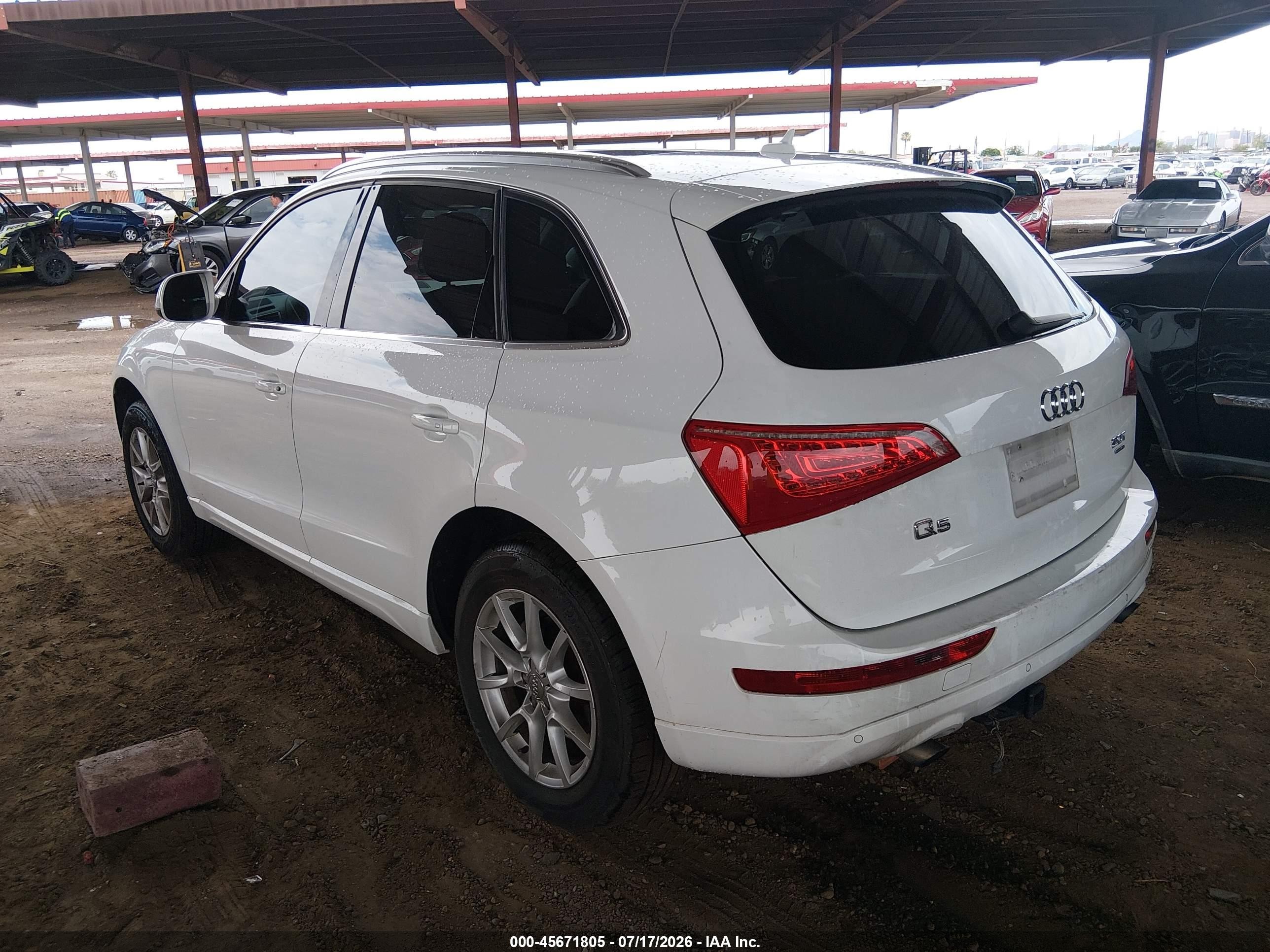 2012 Audi Q5 2.0t Premium White vin: WA1LFAFP5CA138356