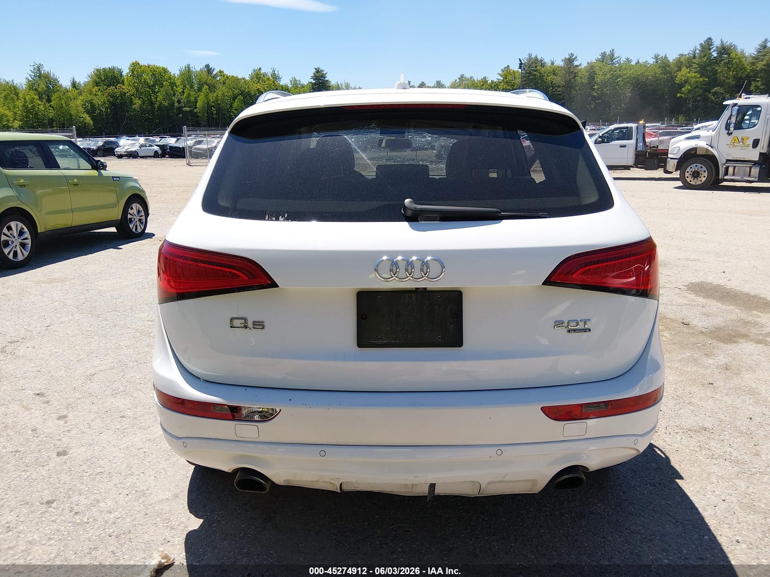 2014 Audi Q5 2.0t Premium White vin: WA1LFAFP5EA028099