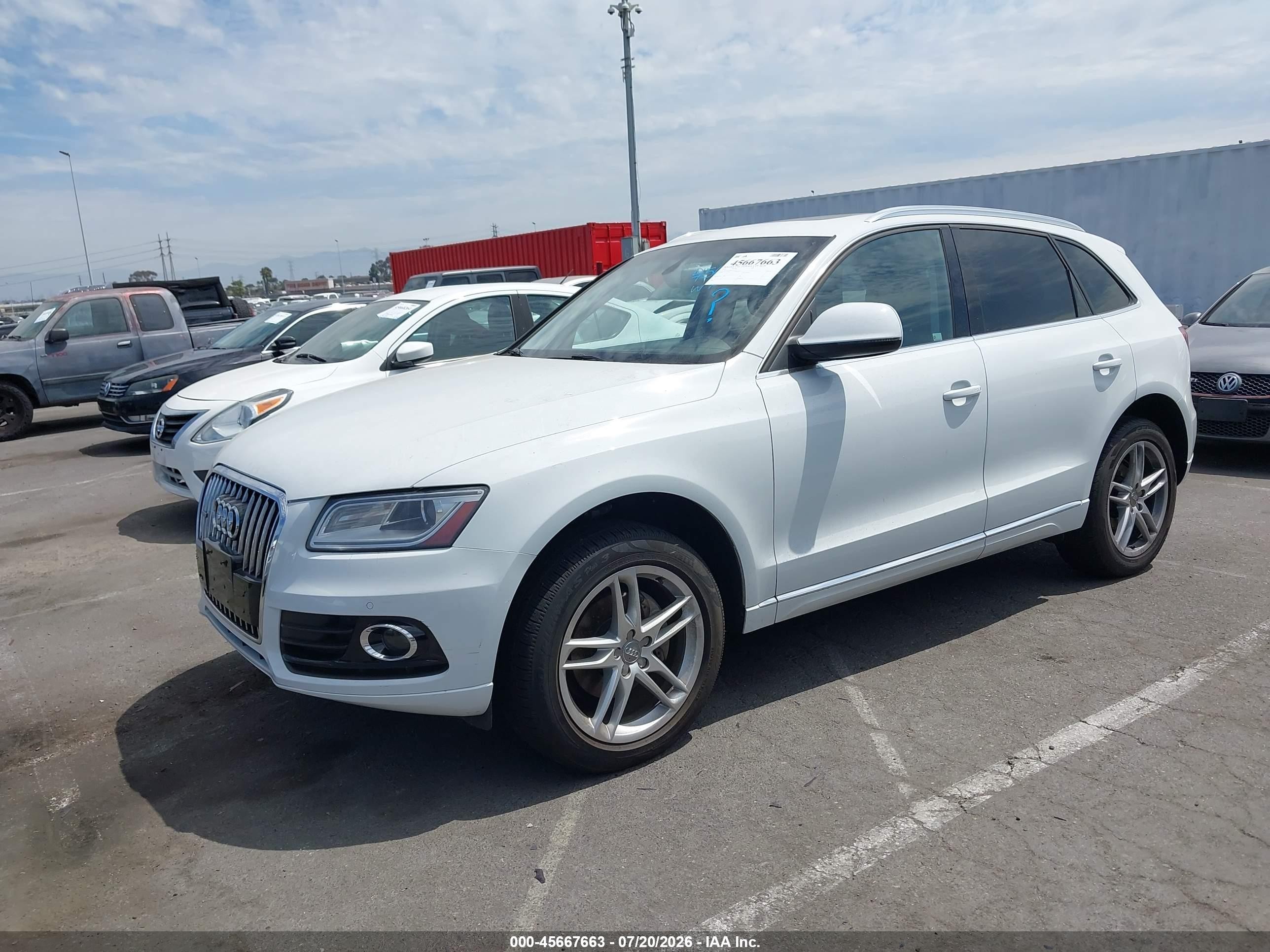 2014 Audi Q5 2.0t Premium White vin: WA1LFAFP6EA032551