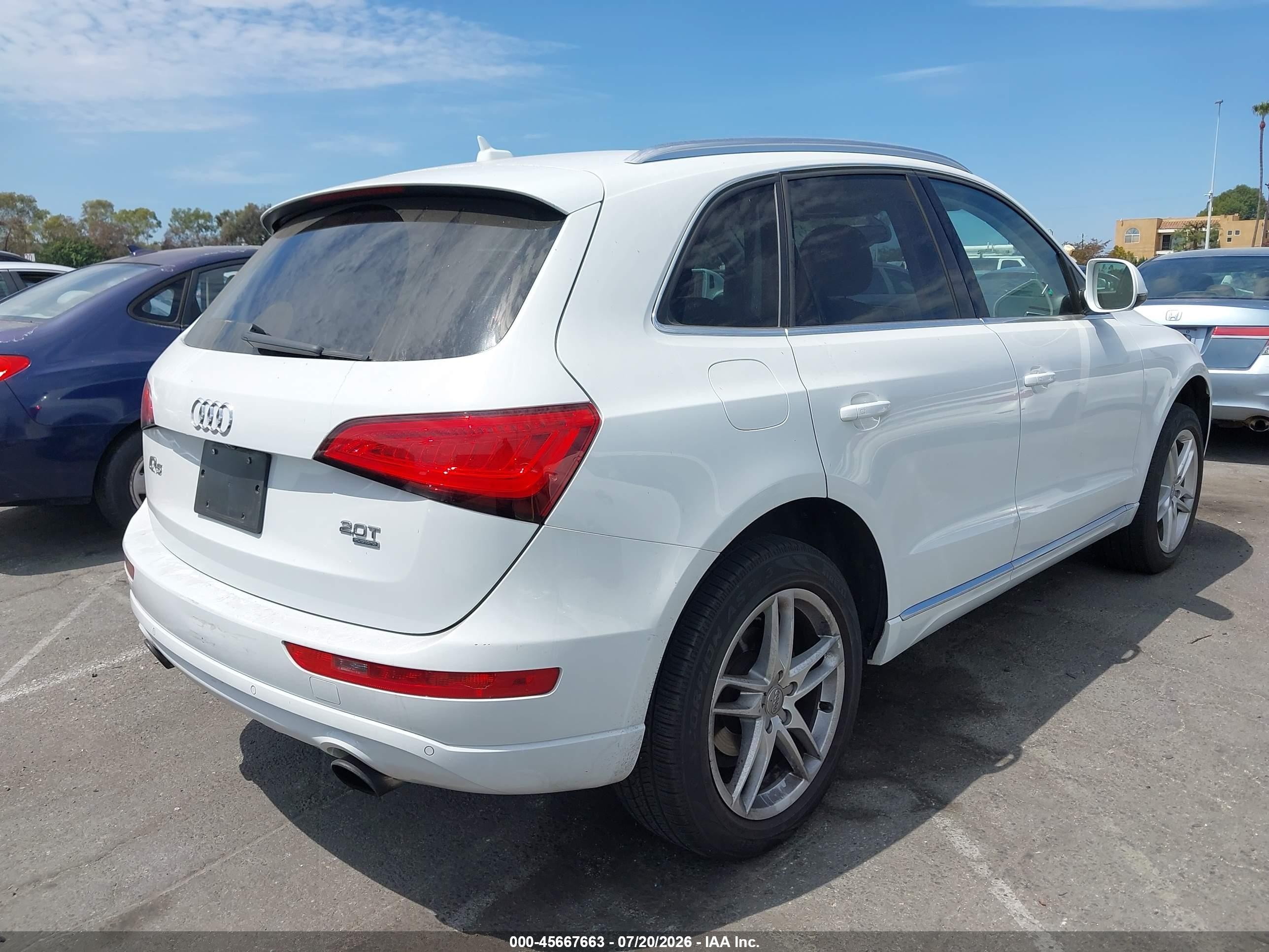 2014 Audi Q5 2.0t Premium White vin: WA1LFAFP6EA032551