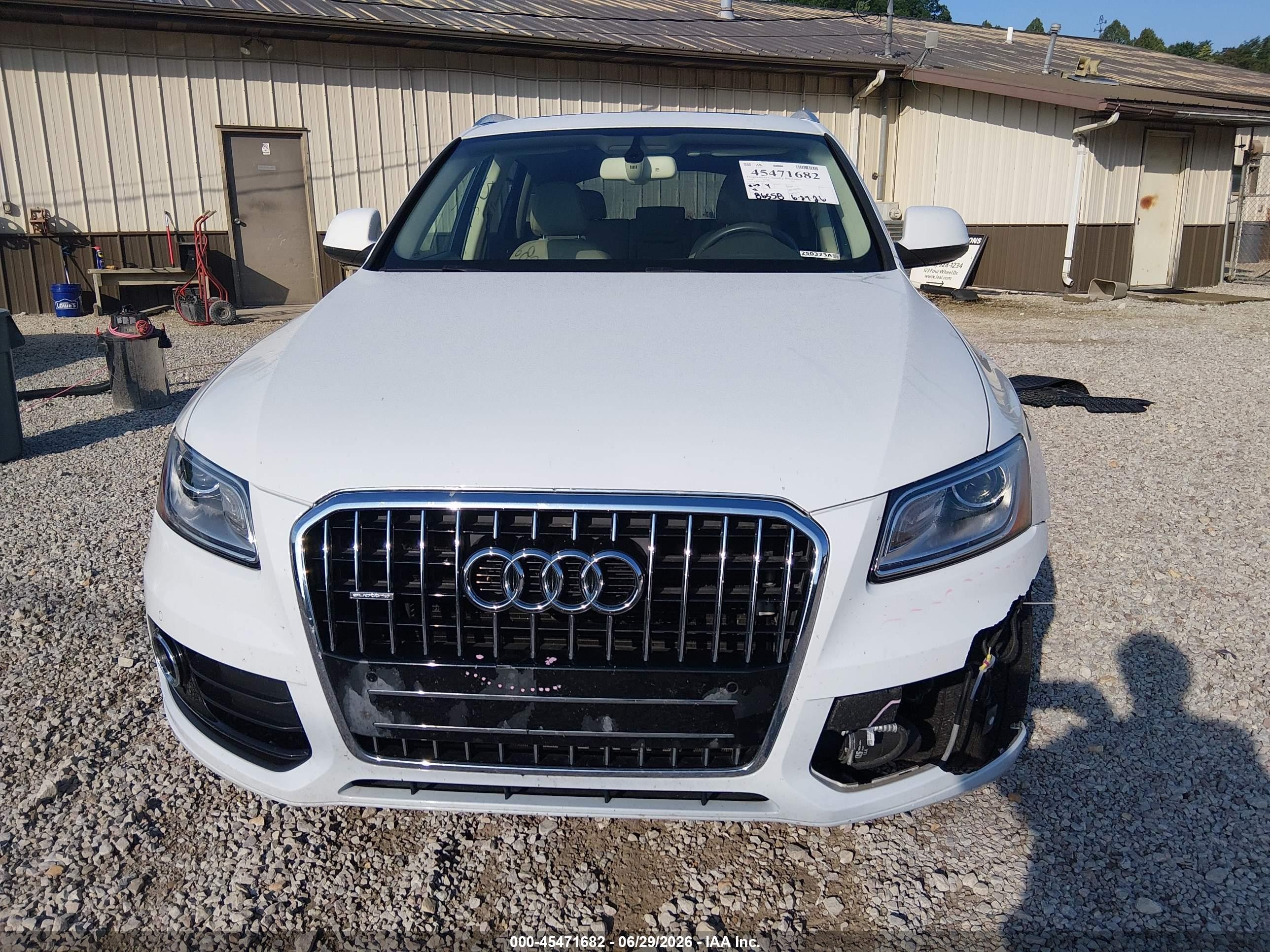 2014 Audi Q5 2.0t Premium White vin: WA1LFAFP6EA049334