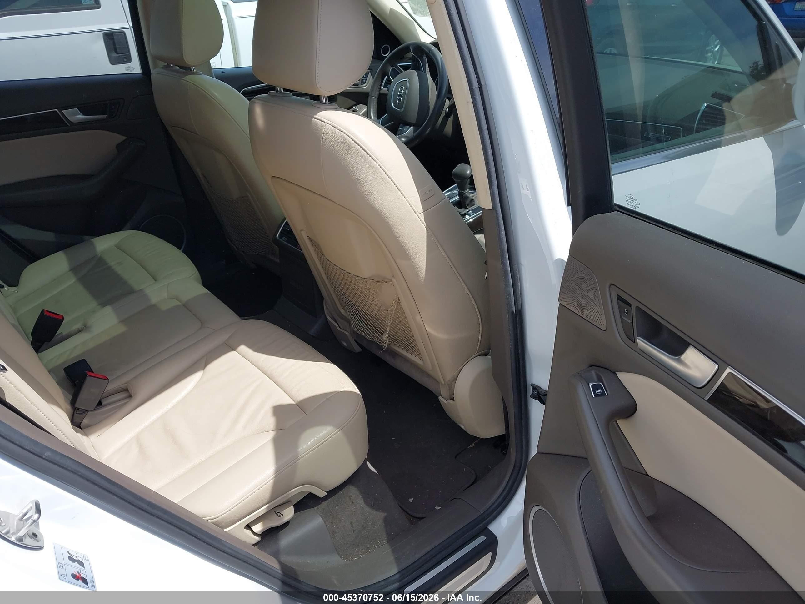 2014 Audi Q5 2.0t Premium White vin: WA1LFAFP6EA063184
