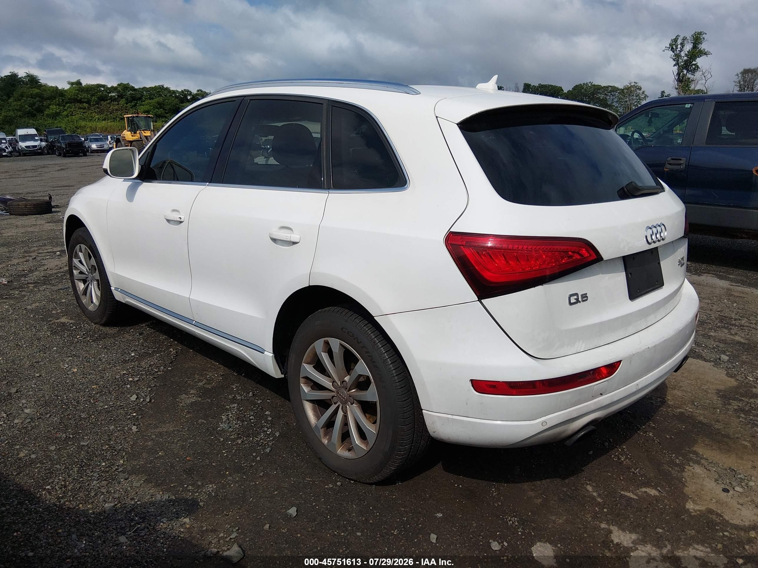 2014 Audi Q5 2.0t Premium White vin: WA1LFAFP6EA063203