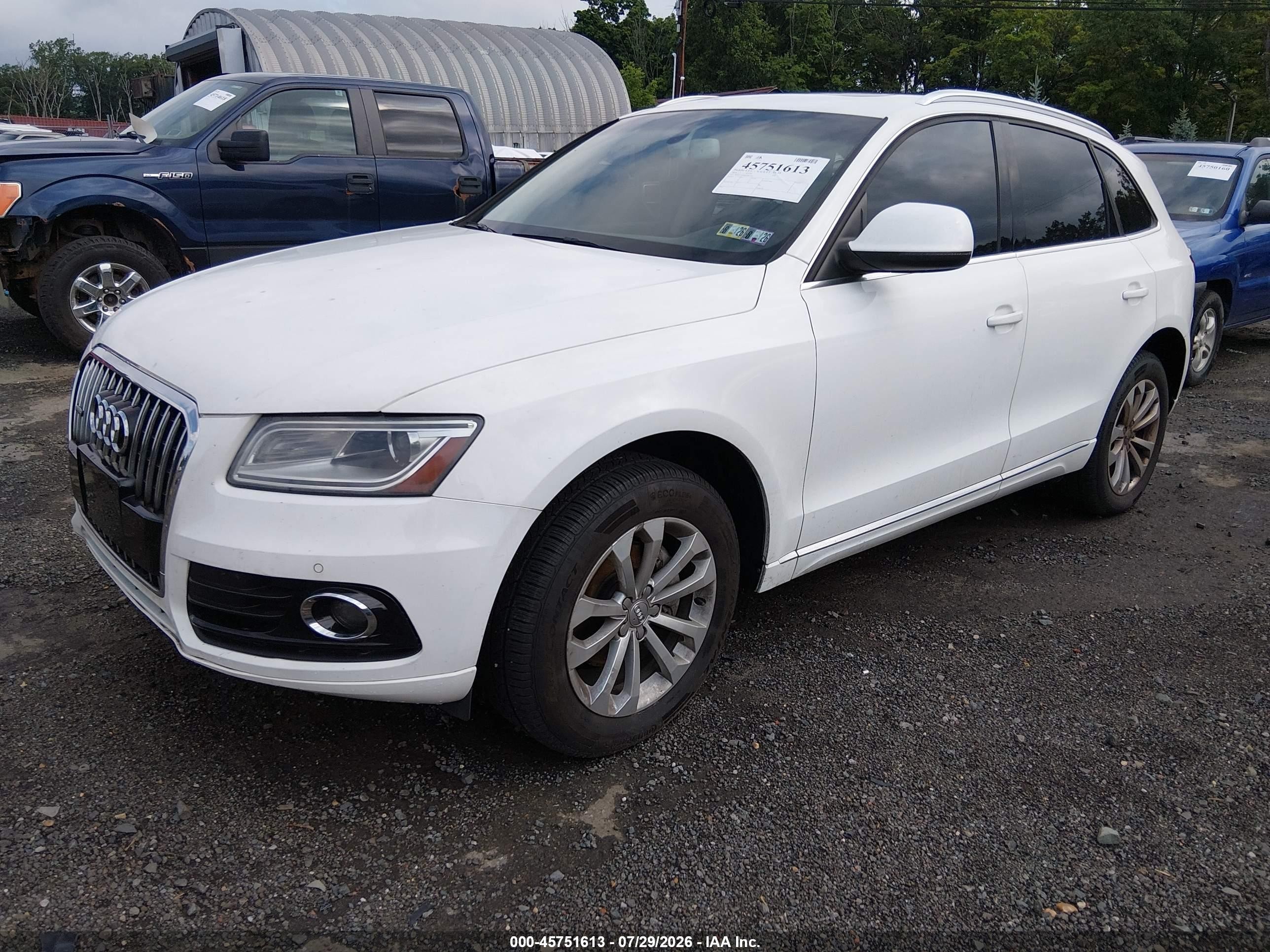 2014 Audi Q5 2.0t Premium White vin: WA1LFAFP6EA063203