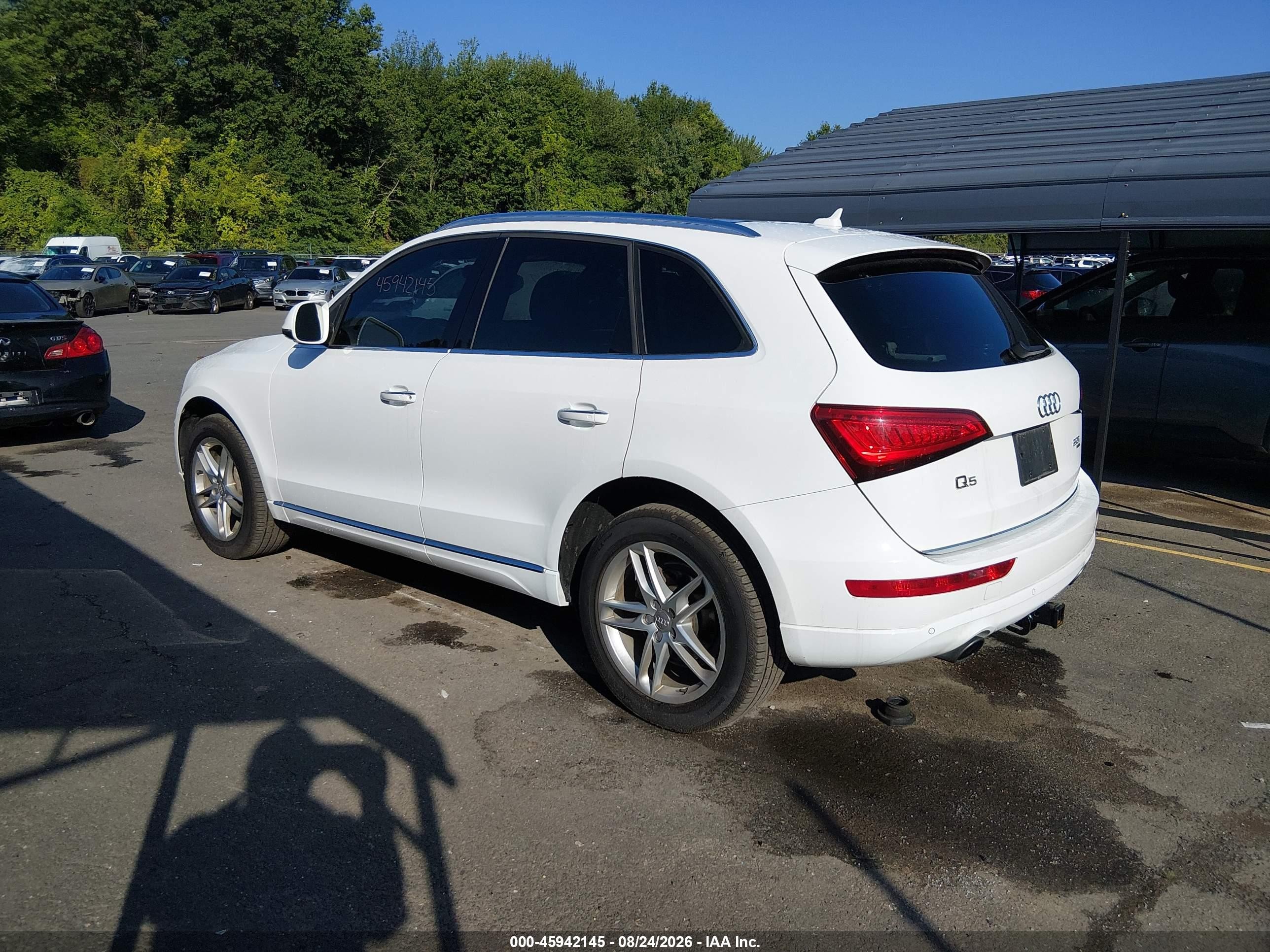 2015 Audi Q5 2.0t Premium White vin: WA1LFAFP6FA022264