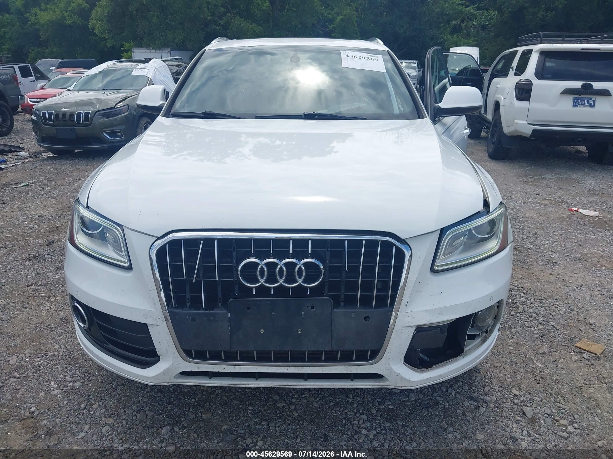 2015 Audi Q5 2.0t Premium White vin: WA1LFAFP6FA072873