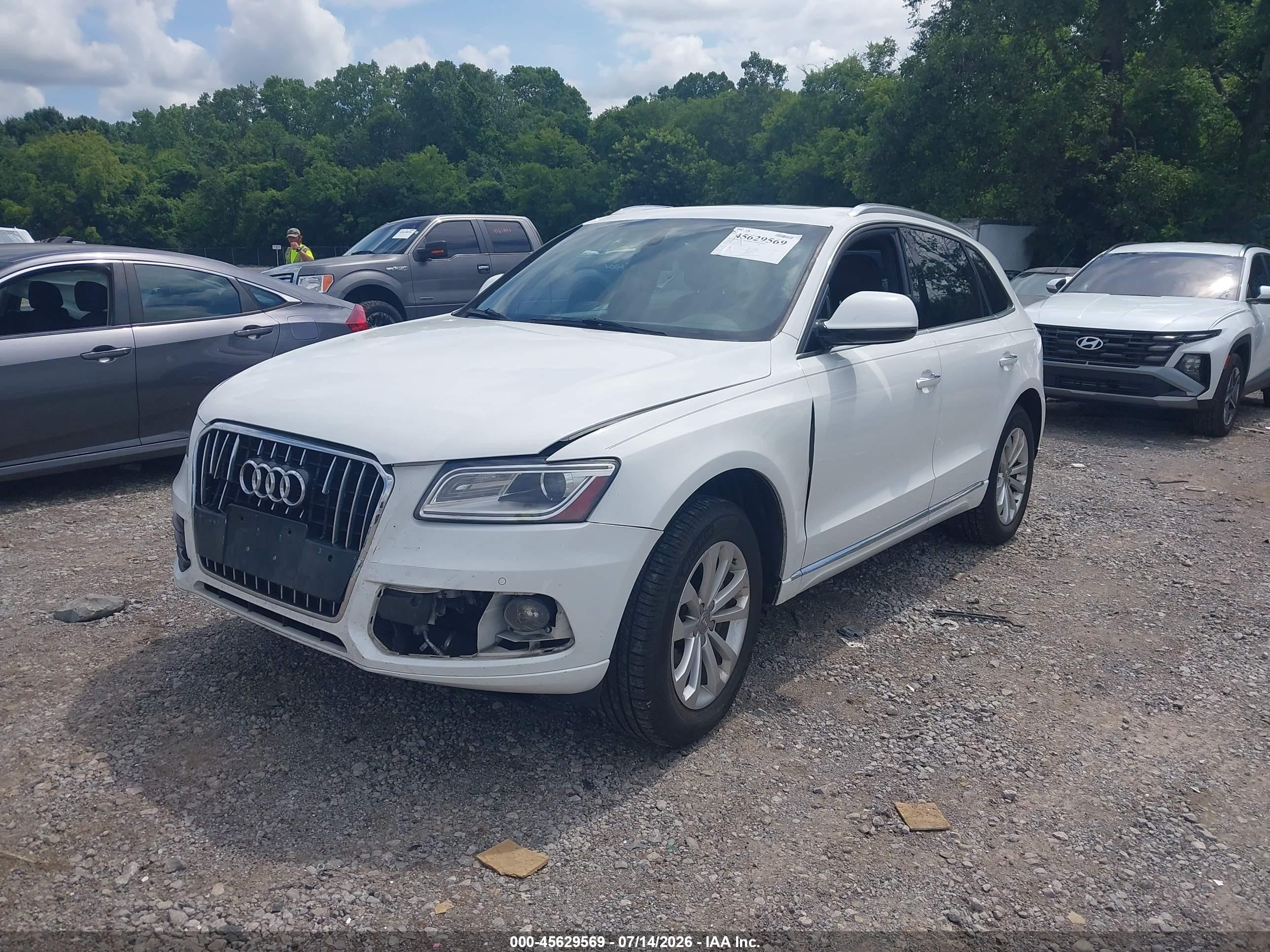 2015 Audi Q5 2.0t Premium White vin: WA1LFAFP6FA072873