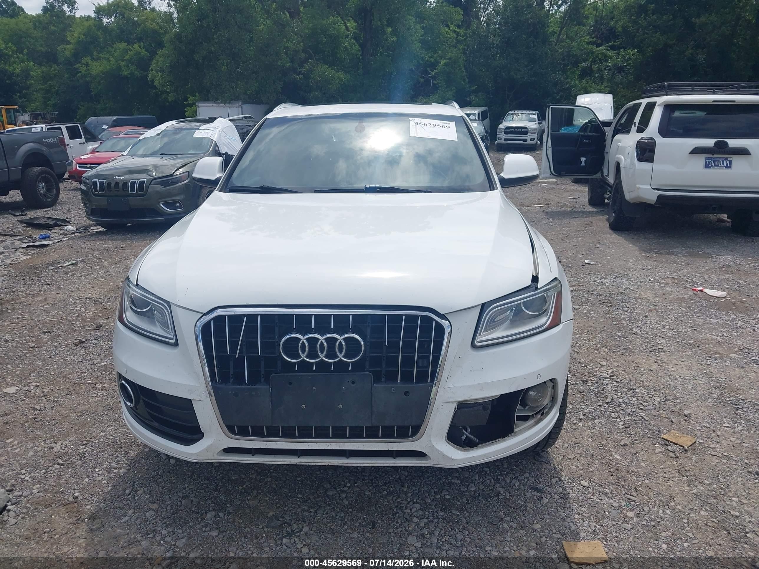 2015 Audi Q5 2.0t Premium White vin: WA1LFAFP6FA072873