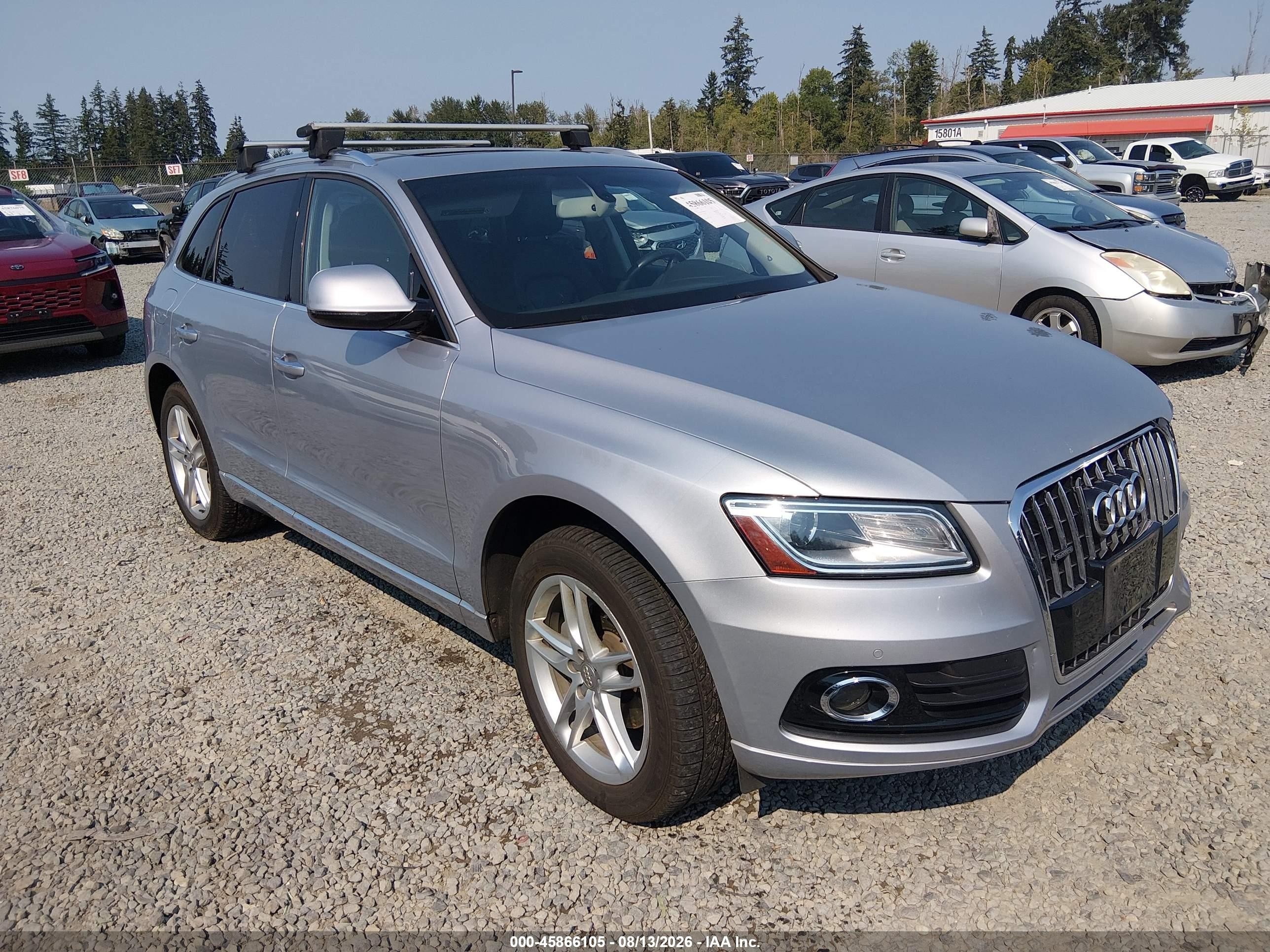 2015 Audi Q5 2.0t Premium Серебряный vin: WA1LFAFP6FA099815