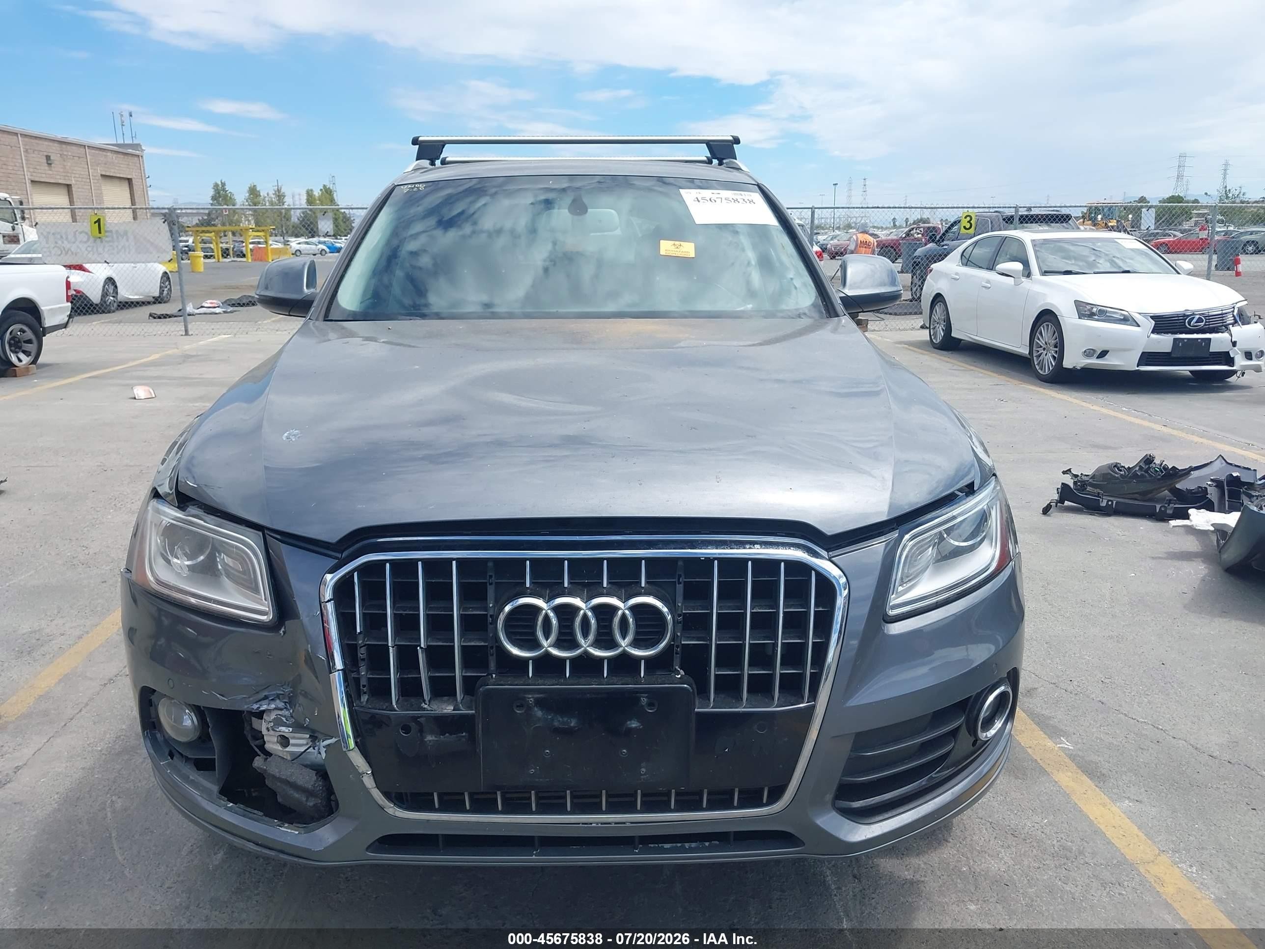 2013 Audi Q5 2.0t Premium Gray vin: WA1LFAFP7DA081353