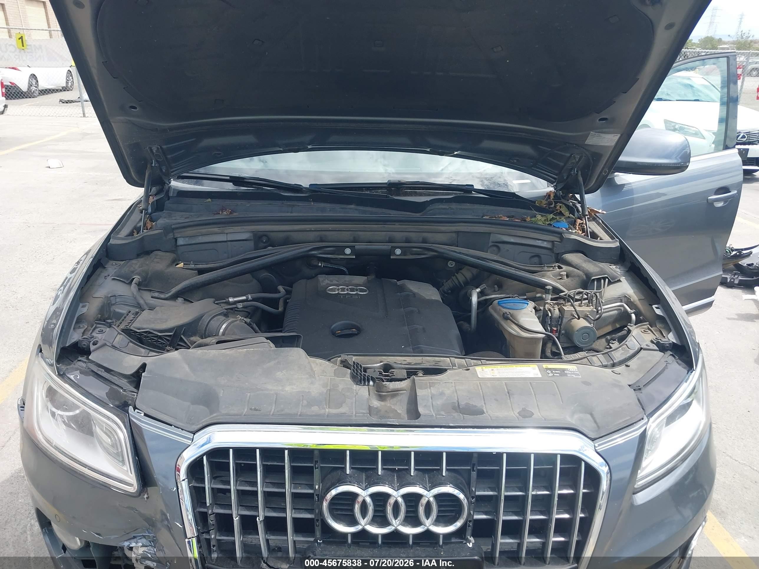2013 Audi Q5 2.0t Premium Gray vin: WA1LFAFP7DA081353