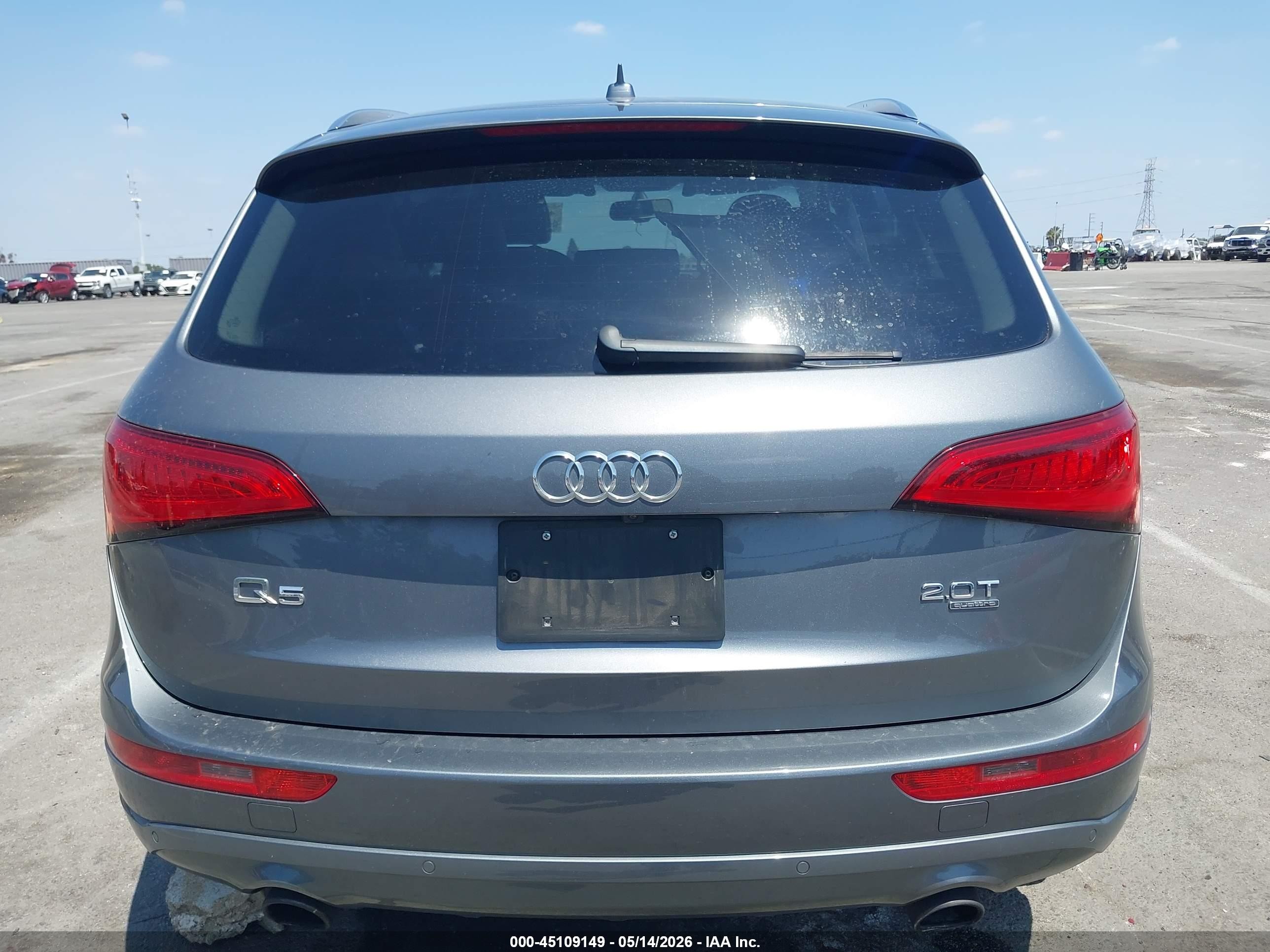 2013 Audi Q5 2.0t Premium Gray vin: WA1LFAFP7DA092885