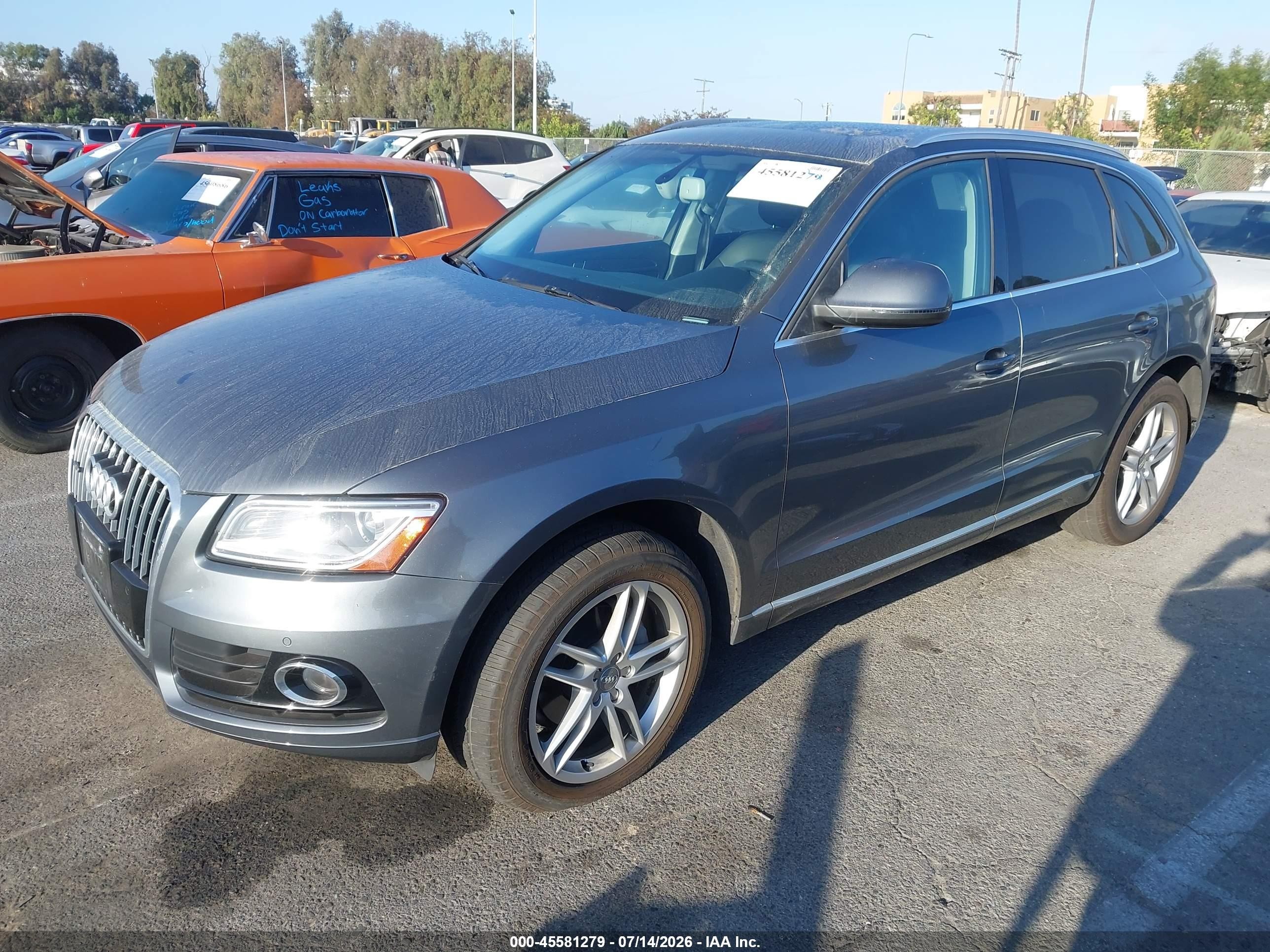 2014 Audi Q5 2.0t Premium Gray vin: WA1LFAFP7EA131248