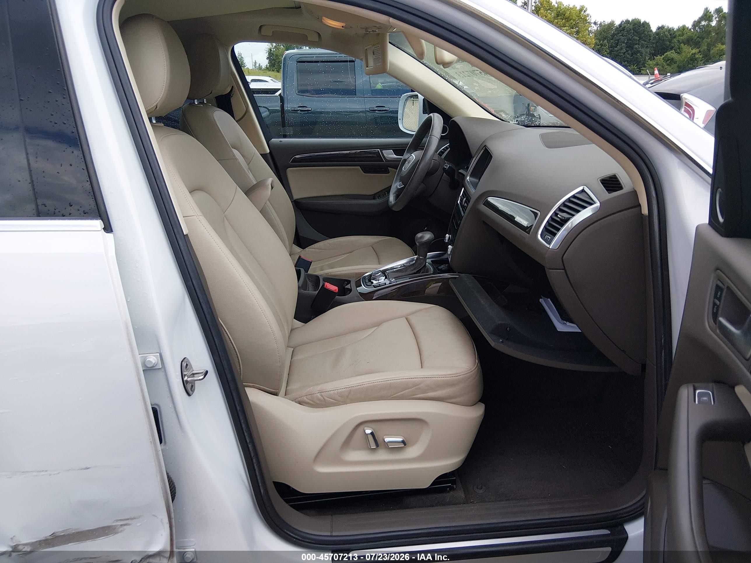 2014 Audi Q5 2.0t Premium White vin: WA1LFAFP8EA063512