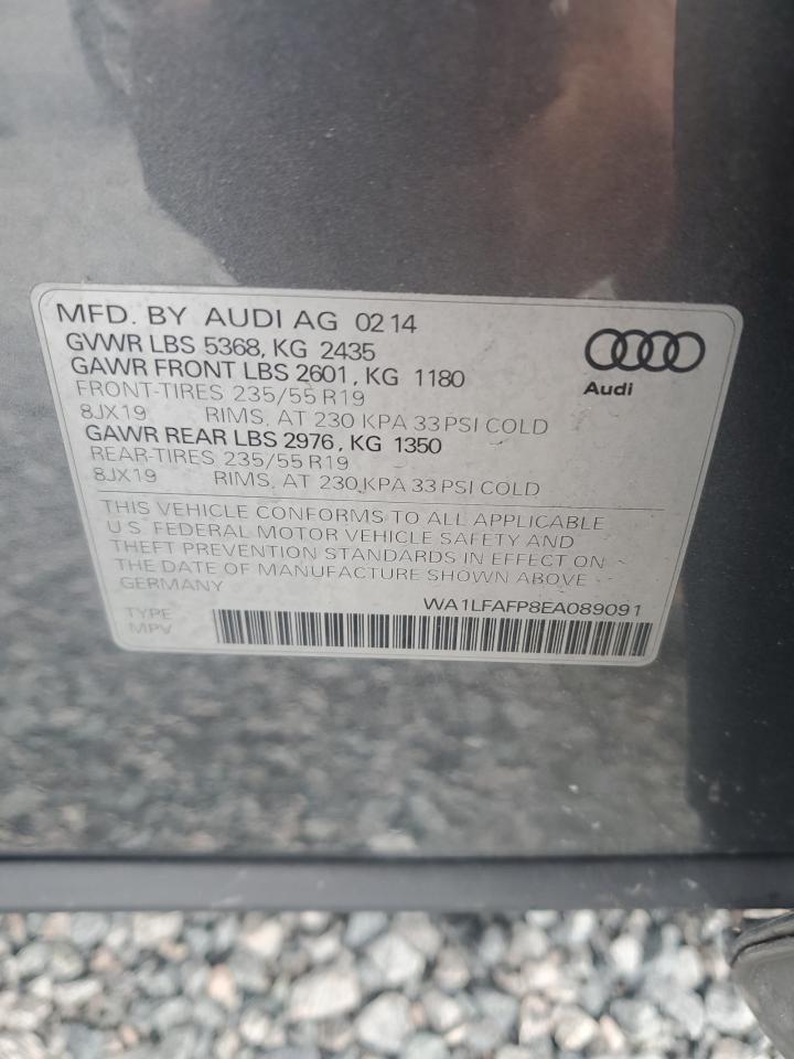 2014 Audi Q5 Premium Plus Gray vin: WA1LFAFP8EA089091
