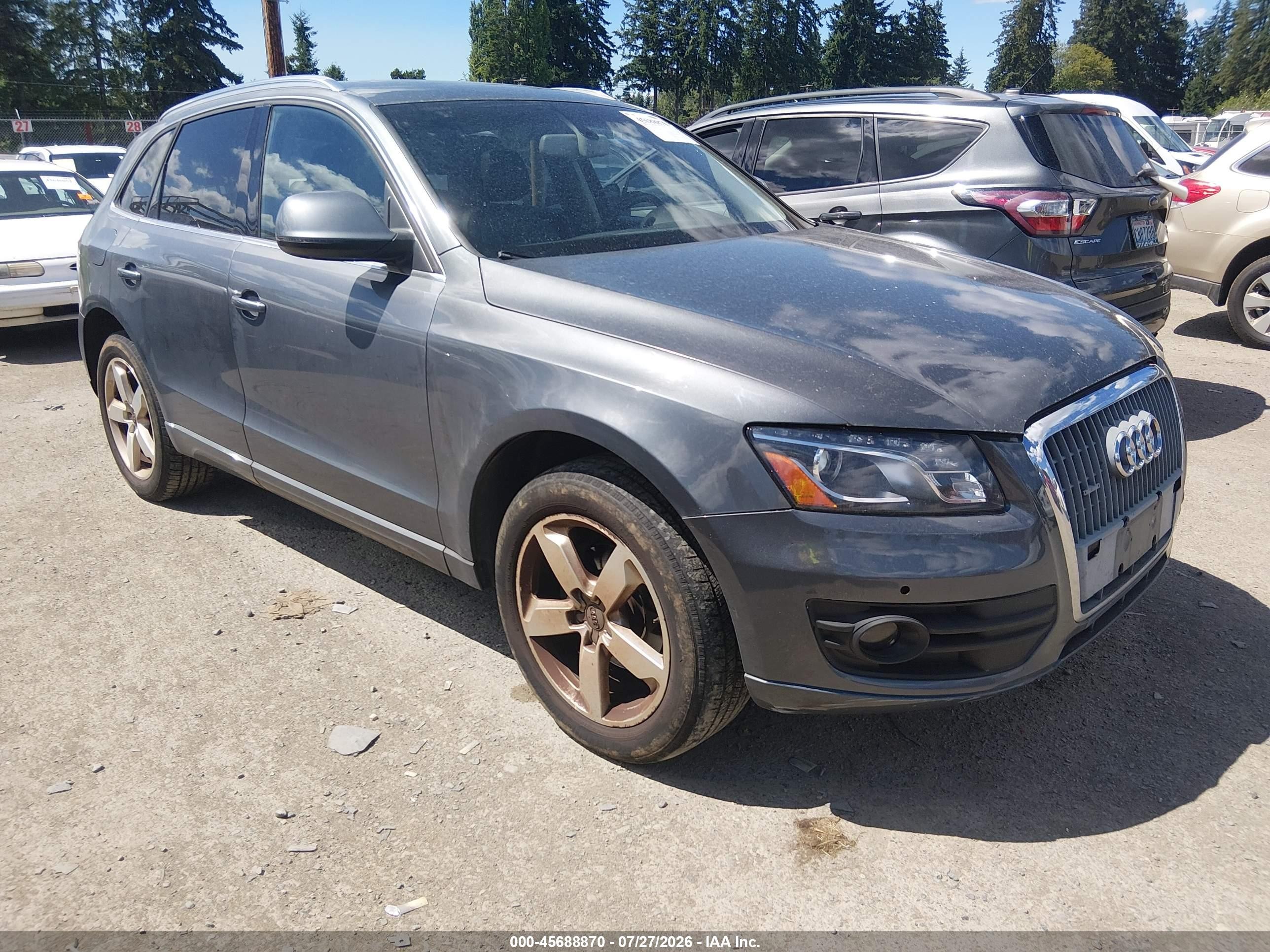 2012 Audi Q5 2.0t Premium Gray vin: WA1LFAFP9CA002005