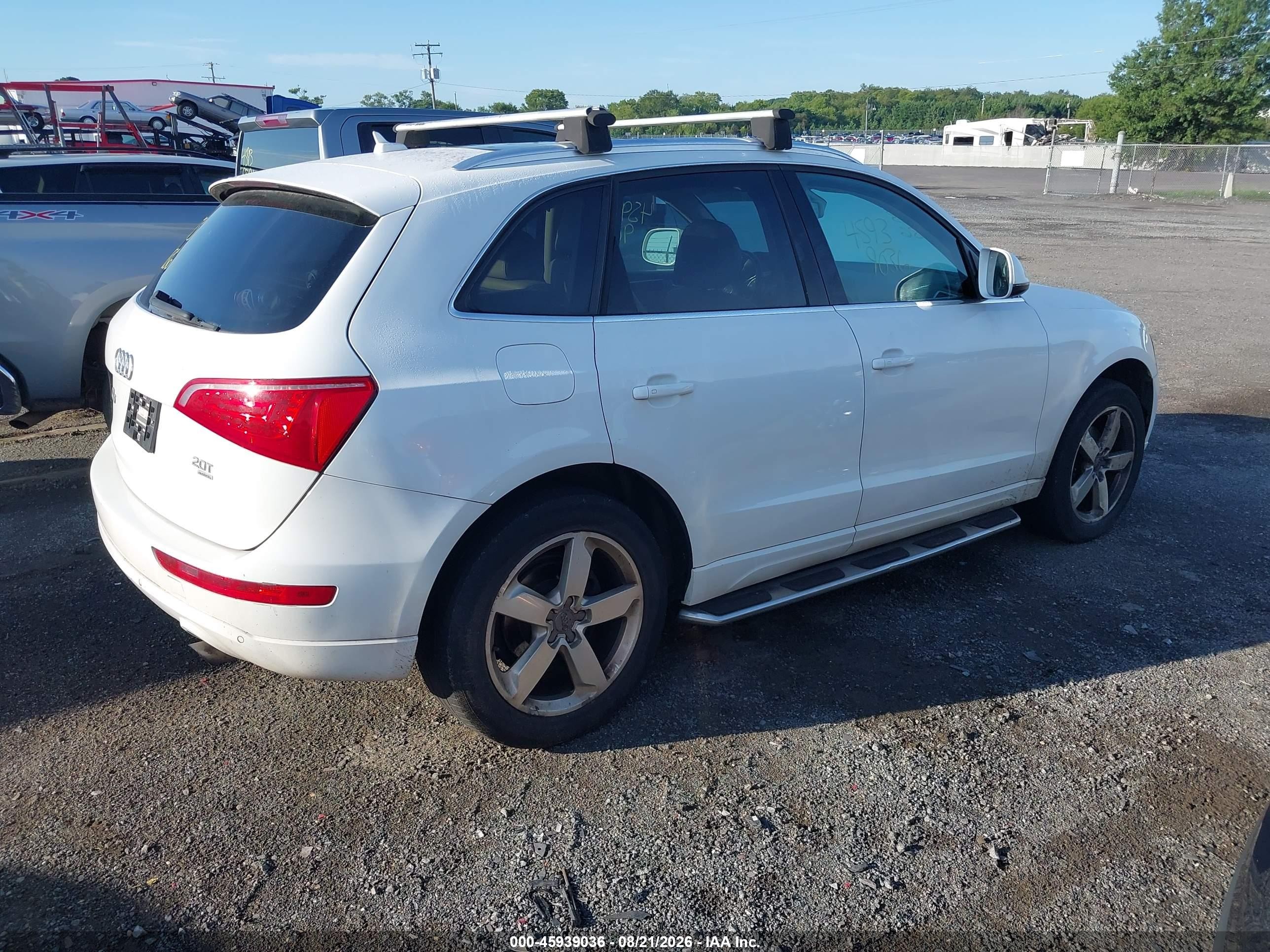 2012 Audi Q5 2.0t Premium White vin: WA1LFAFP9CA021248