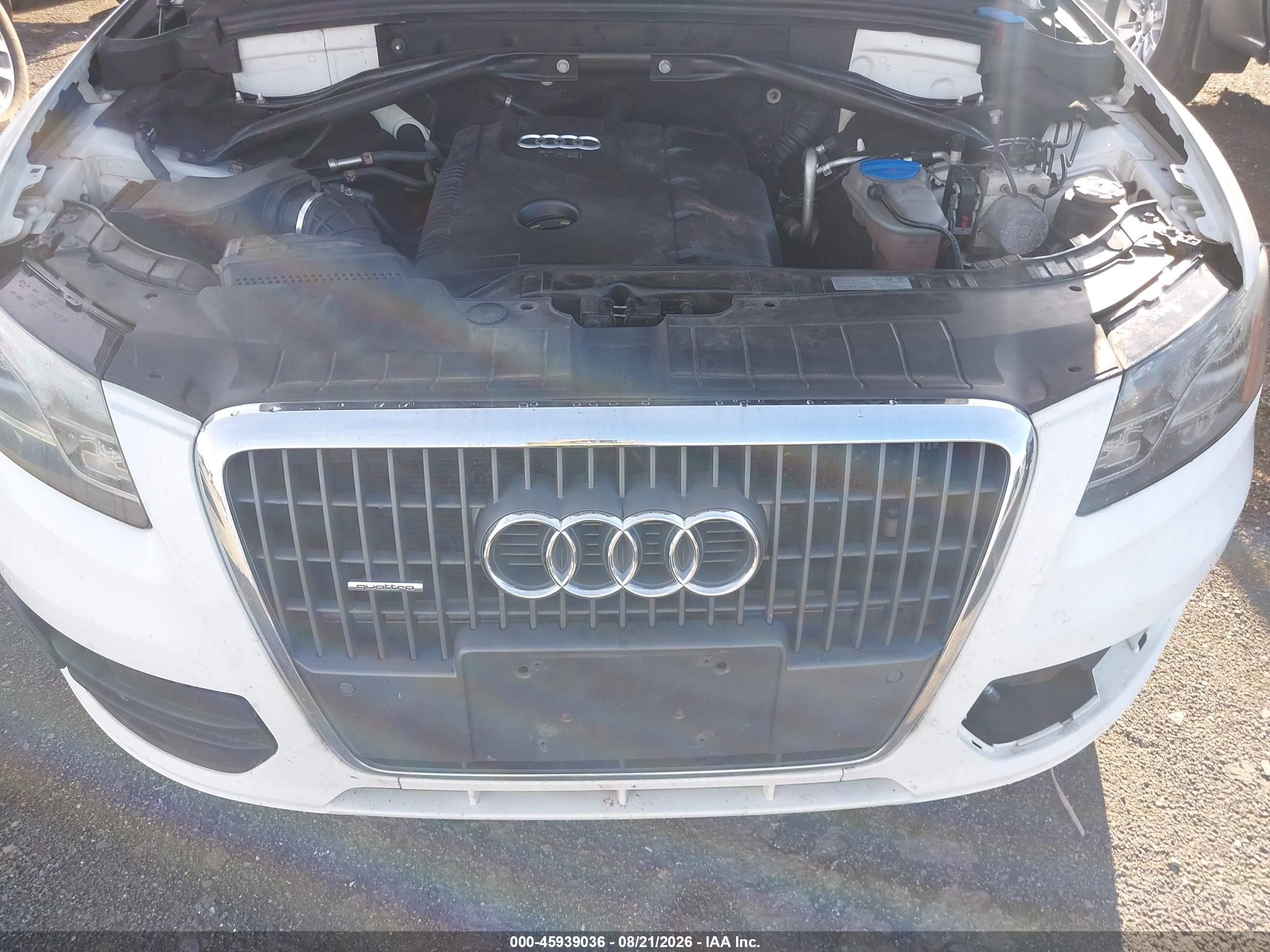 2012 Audi Q5 2.0t Premium White vin: WA1LFAFP9CA021248