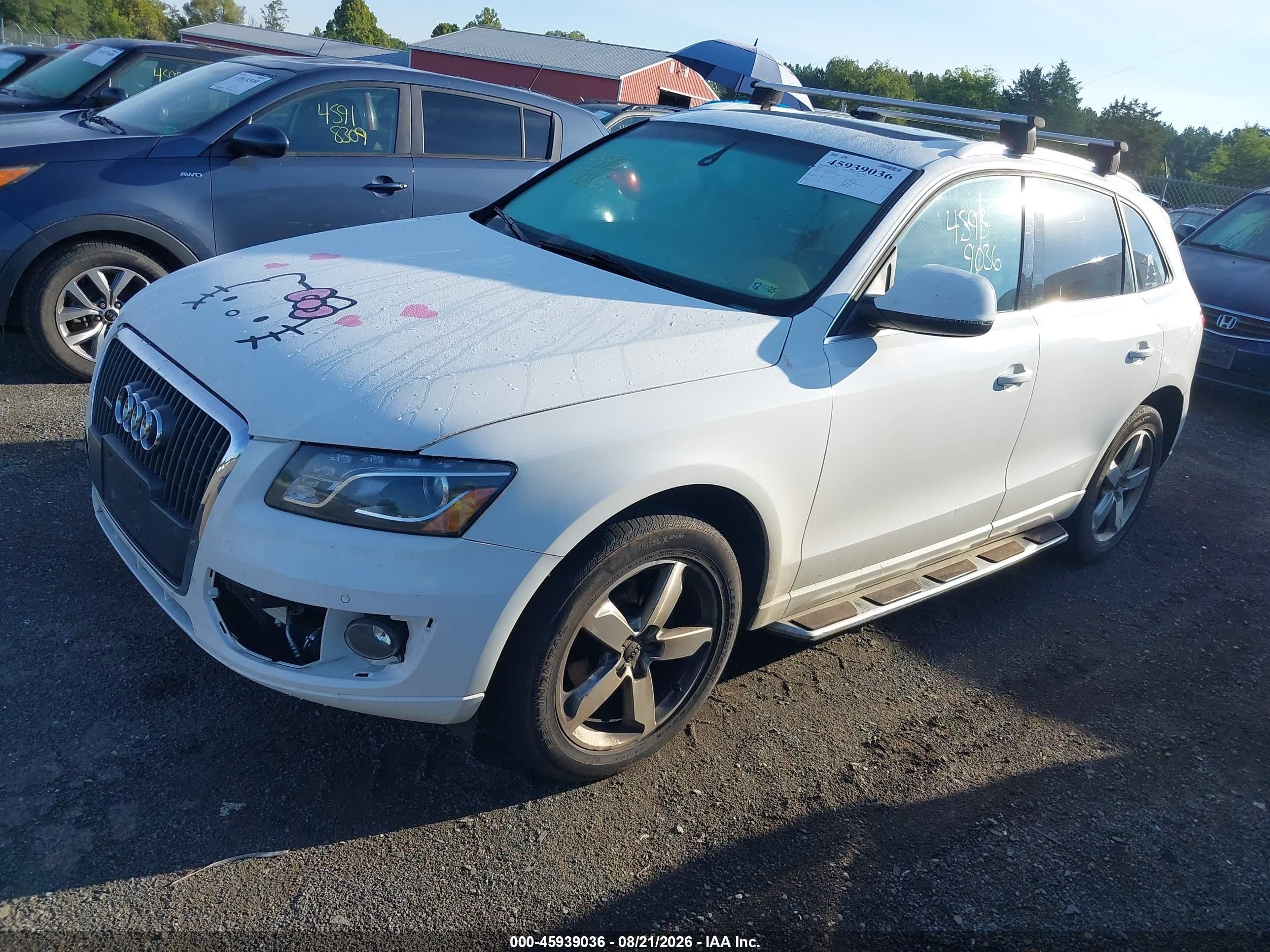 2012 Audi Q5 2.0t Premium White vin: WA1LFAFP9CA021248