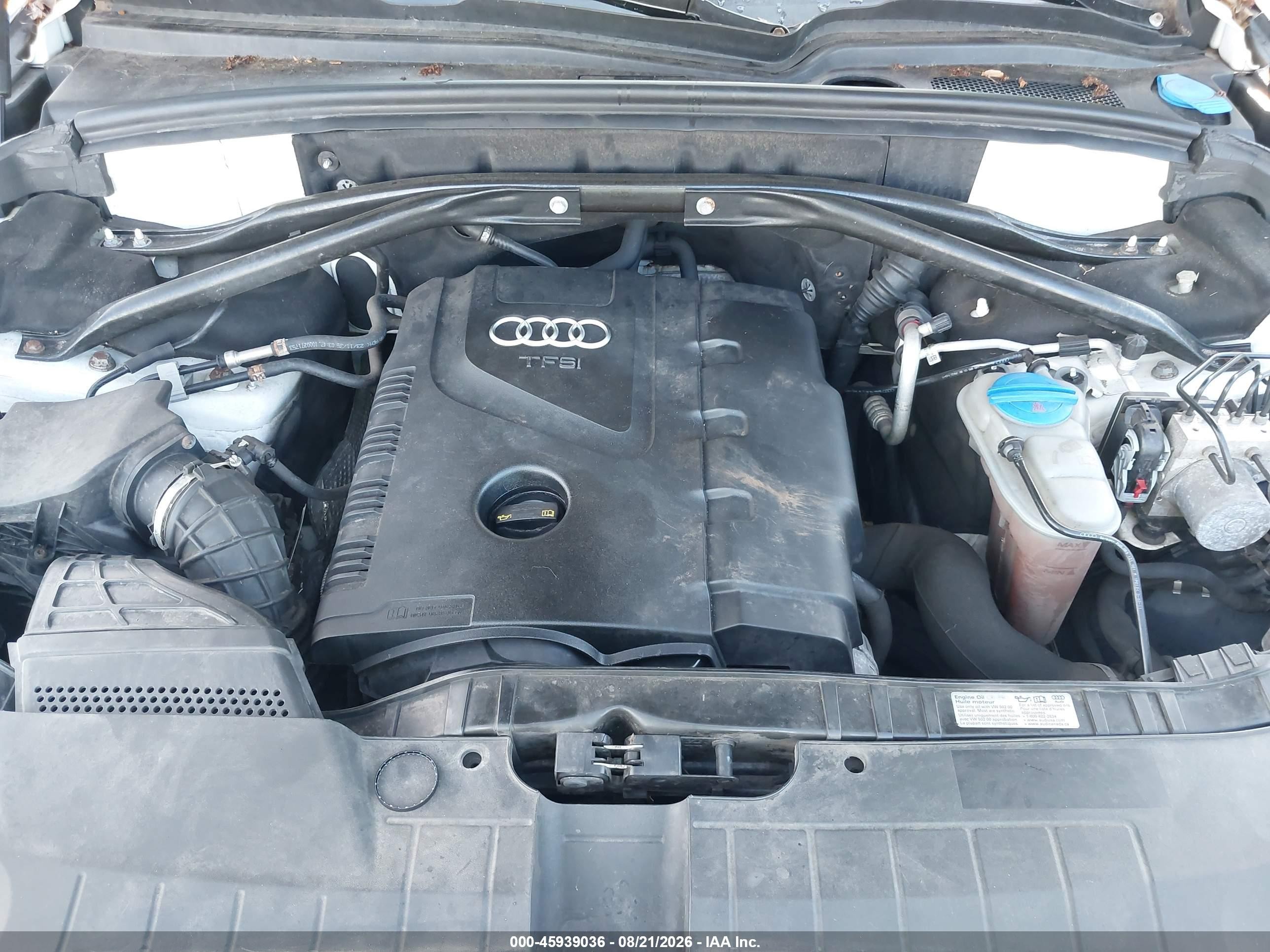 2012 Audi Q5 2.0t Premium White vin: WA1LFAFP9CA021248