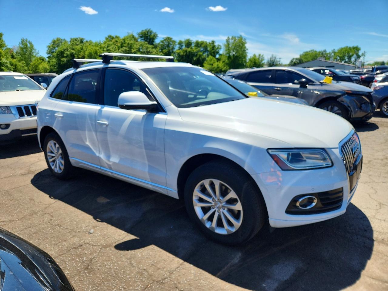 2014 Audi Q5 Premium Plus White vin: WA1LFAFP9EA080299