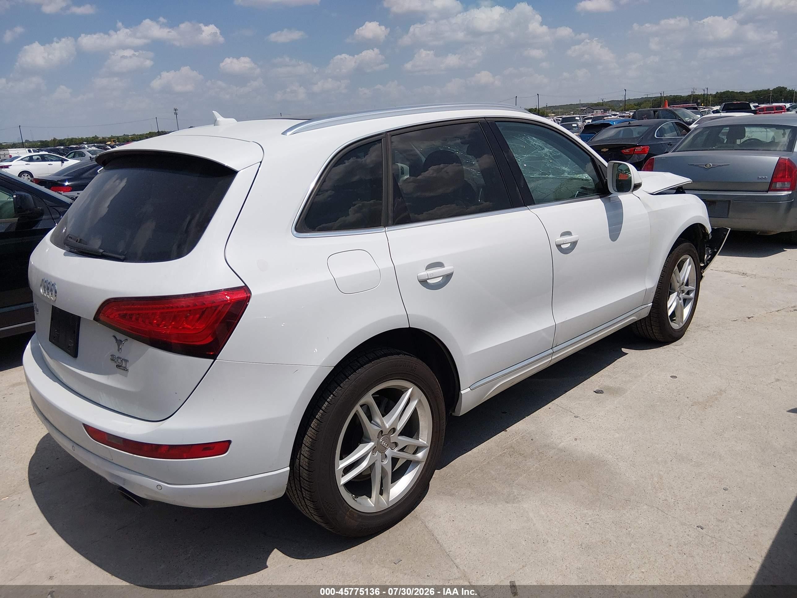 2014 Audi Q5 2.0t Premium White vin: WA1LFAFP9EA101488