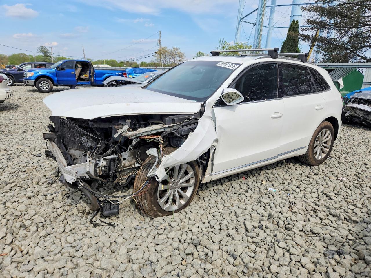 2014 Audi Q5 Premium Plus White vin: WA1LFAFP9EA108554