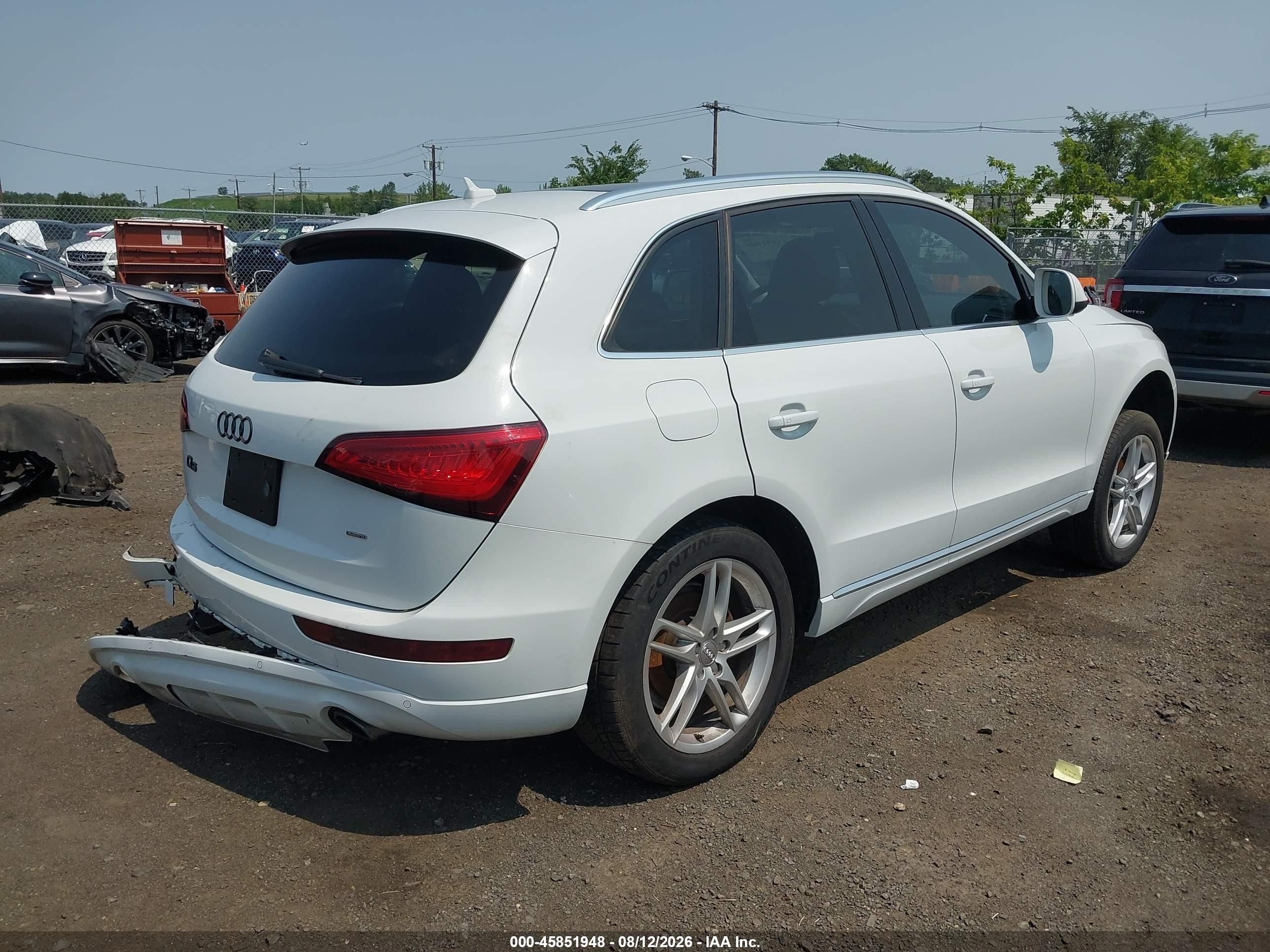 2014 Audi Q5 2.0t Premium White vin: WA1LFAFP9EA120171