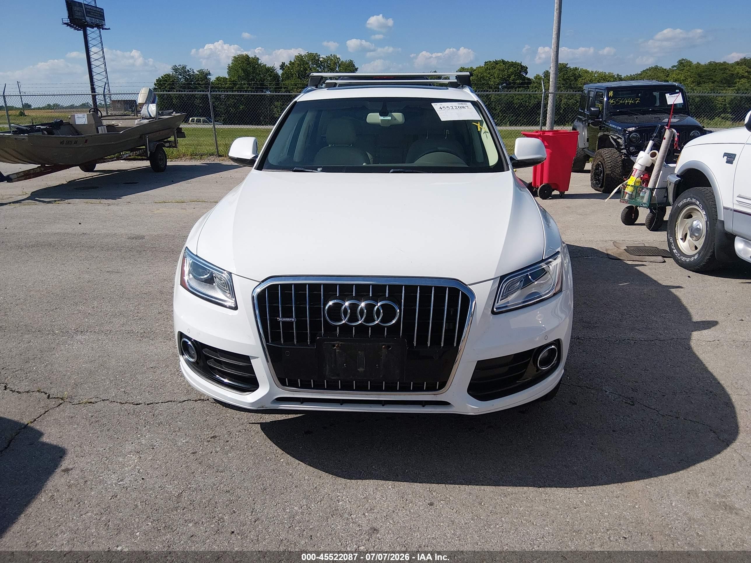 2015 Audi Q5 2.0t Premium White vin: WA1LFAFP9FA072334