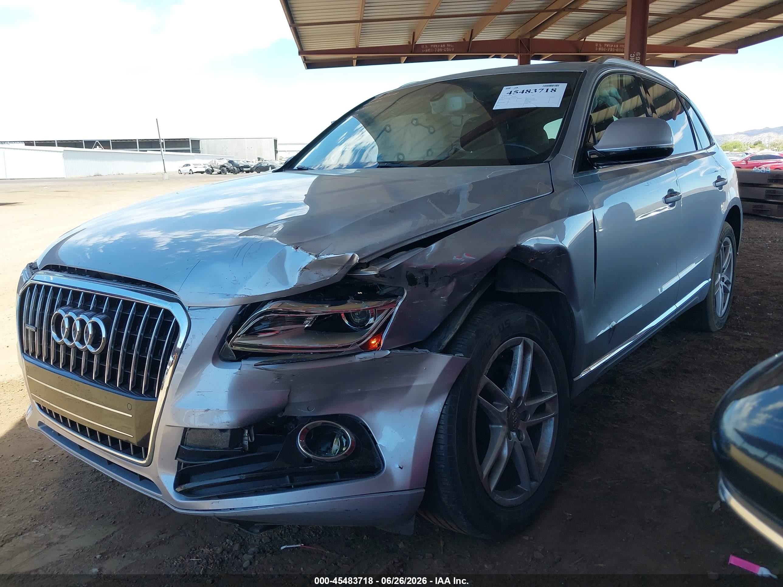 2015 Audi Q5 2.0t Premium Silver vin: WA1LFAFP9FA076772