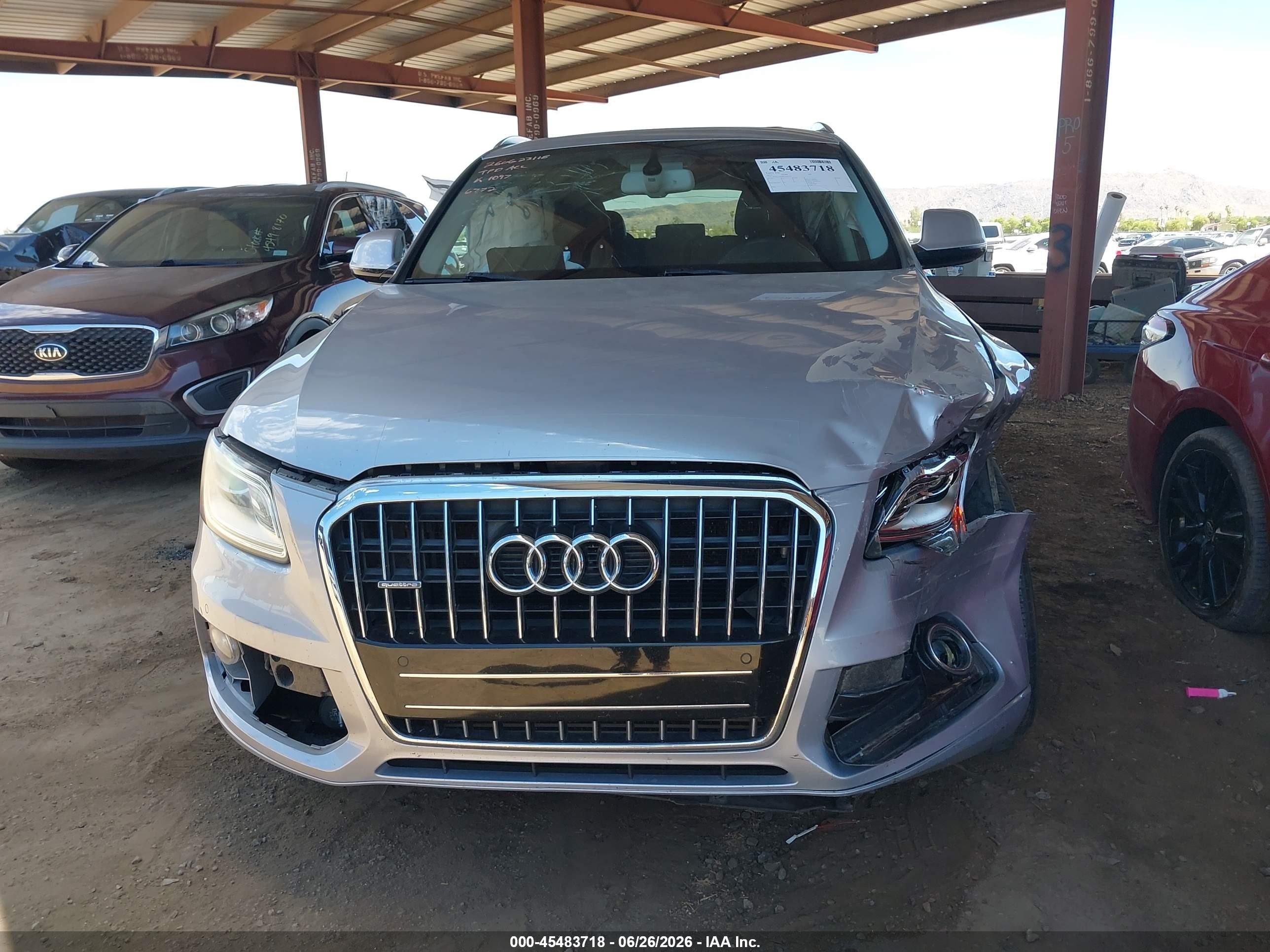 2015 Audi Q5 2.0t Premium Silver vin: WA1LFAFP9FA076772