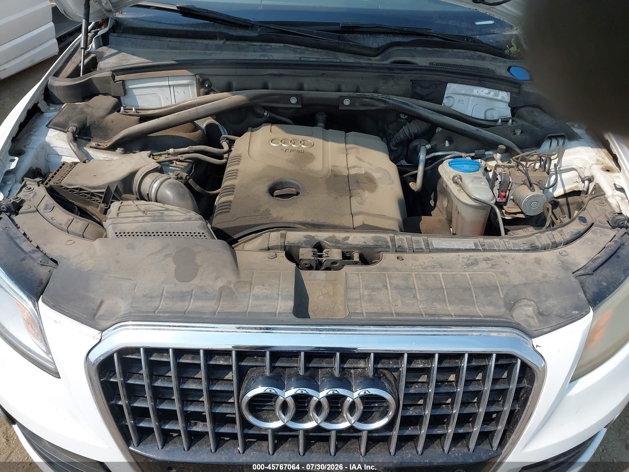2013 Audi Q5 2.0t Premium White vin: WA1LFAFPXDA035788