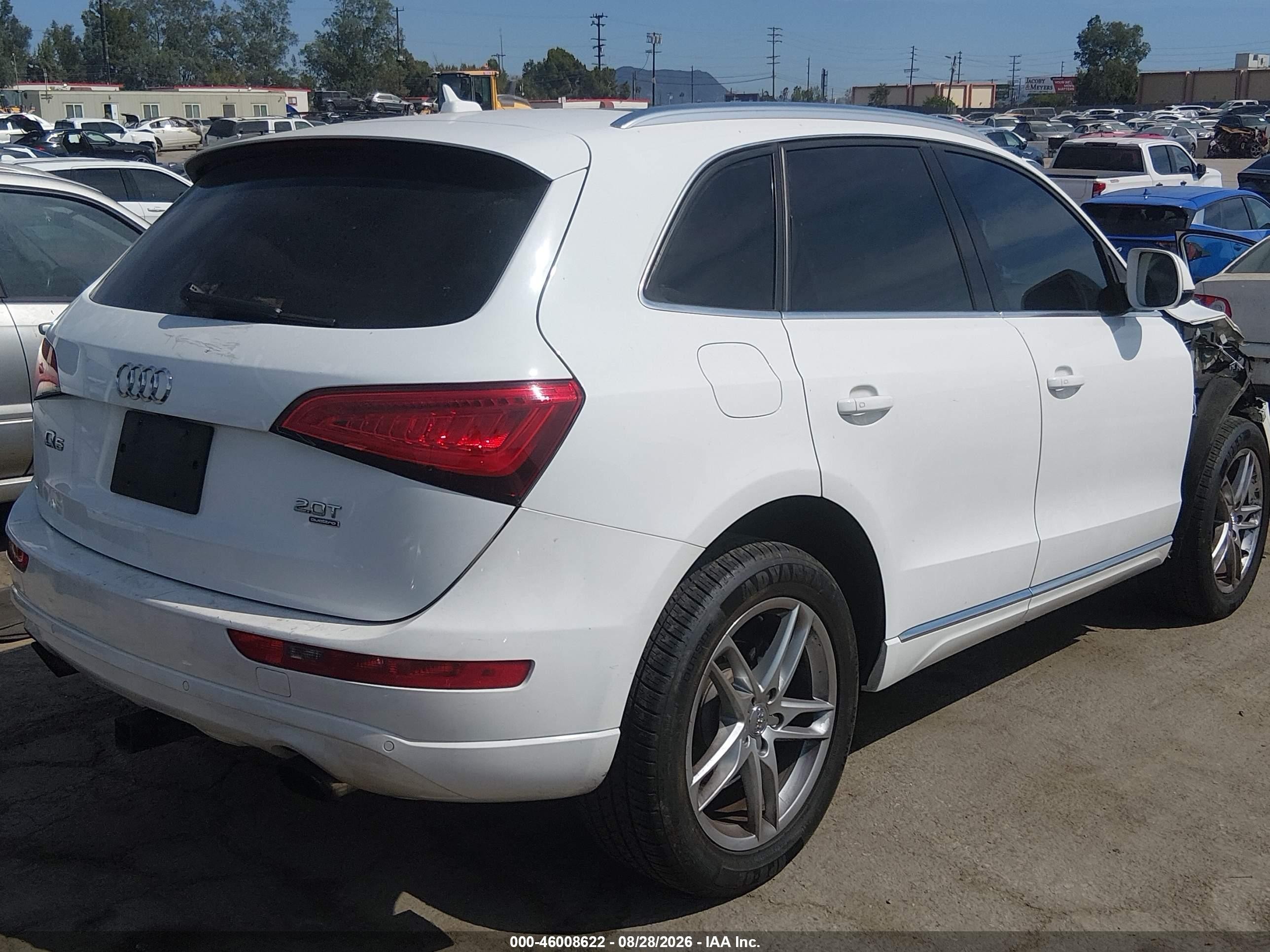 2014 Audi Q5 2.0t Premium White vin: WA1LFAFPXEA013680
