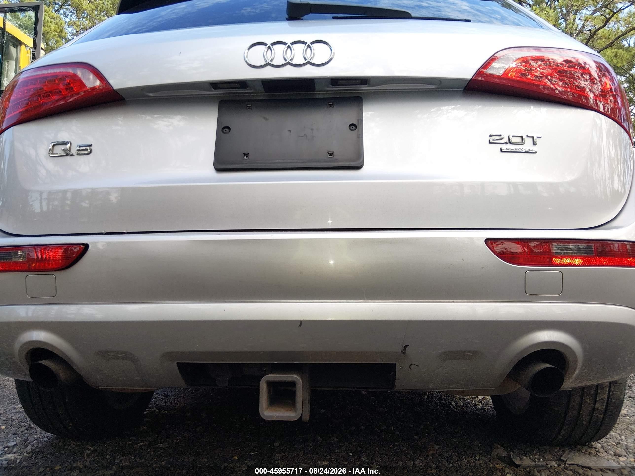 2012 Audi Q5 2.0t Premium Silver vin: WA1LFBFP0CA007373