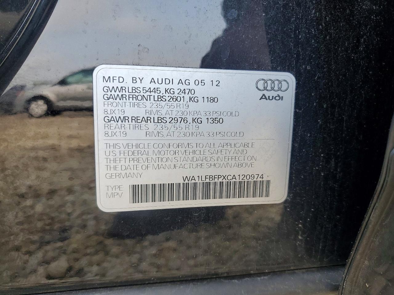2012 Audi Q5 Premium Plus Black vin: WA1LFBFPXCA120974