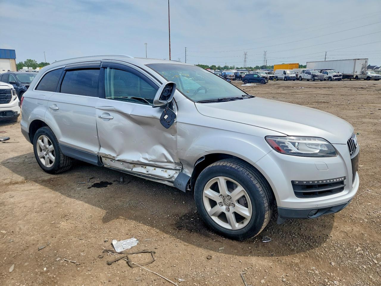 2014 Audi Q7 Premium Plus Silver vin: WA1LGAFE0ED015299