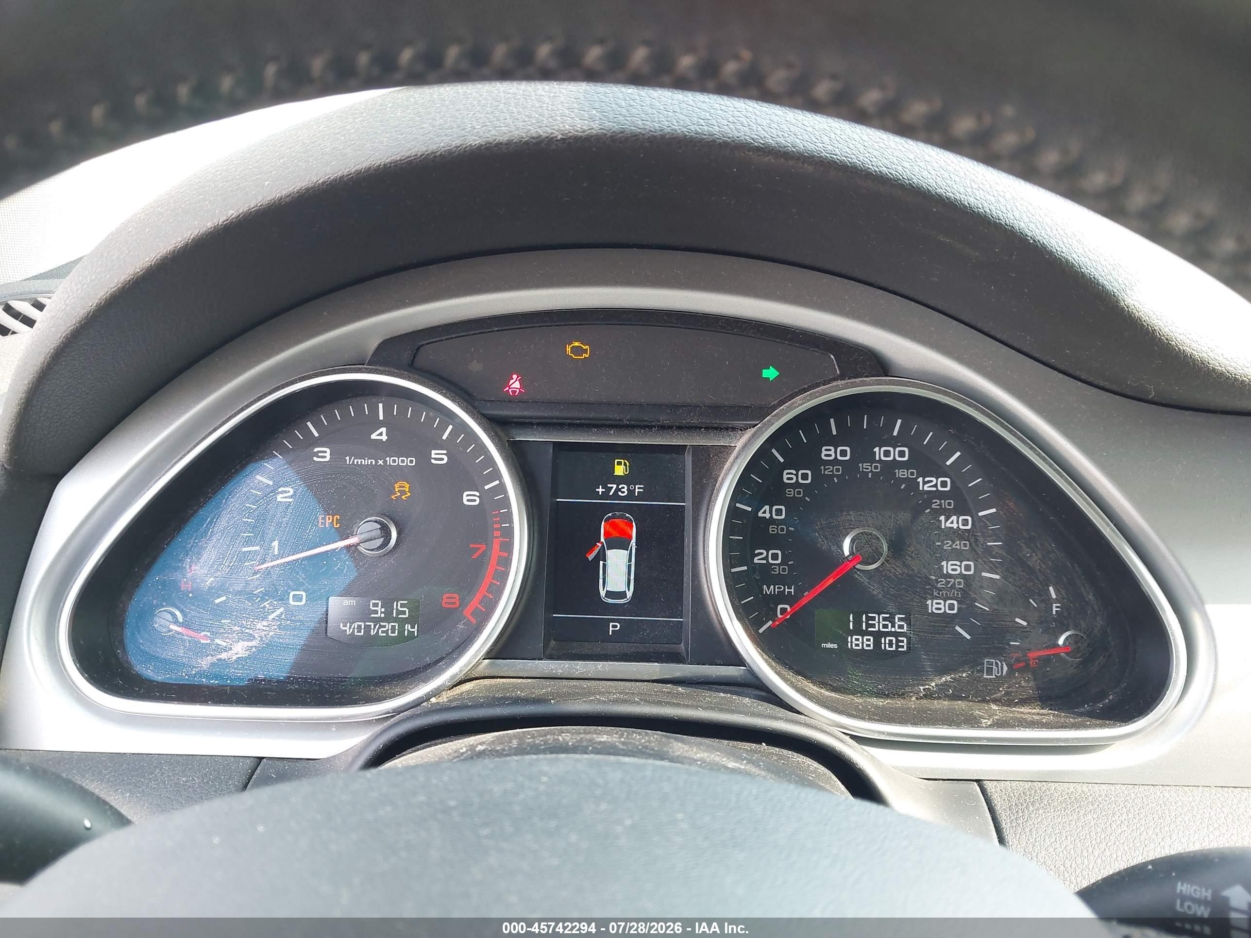 2014 Audi Q7 3.0t Premium White vin: WA1LGAFE1ED009818