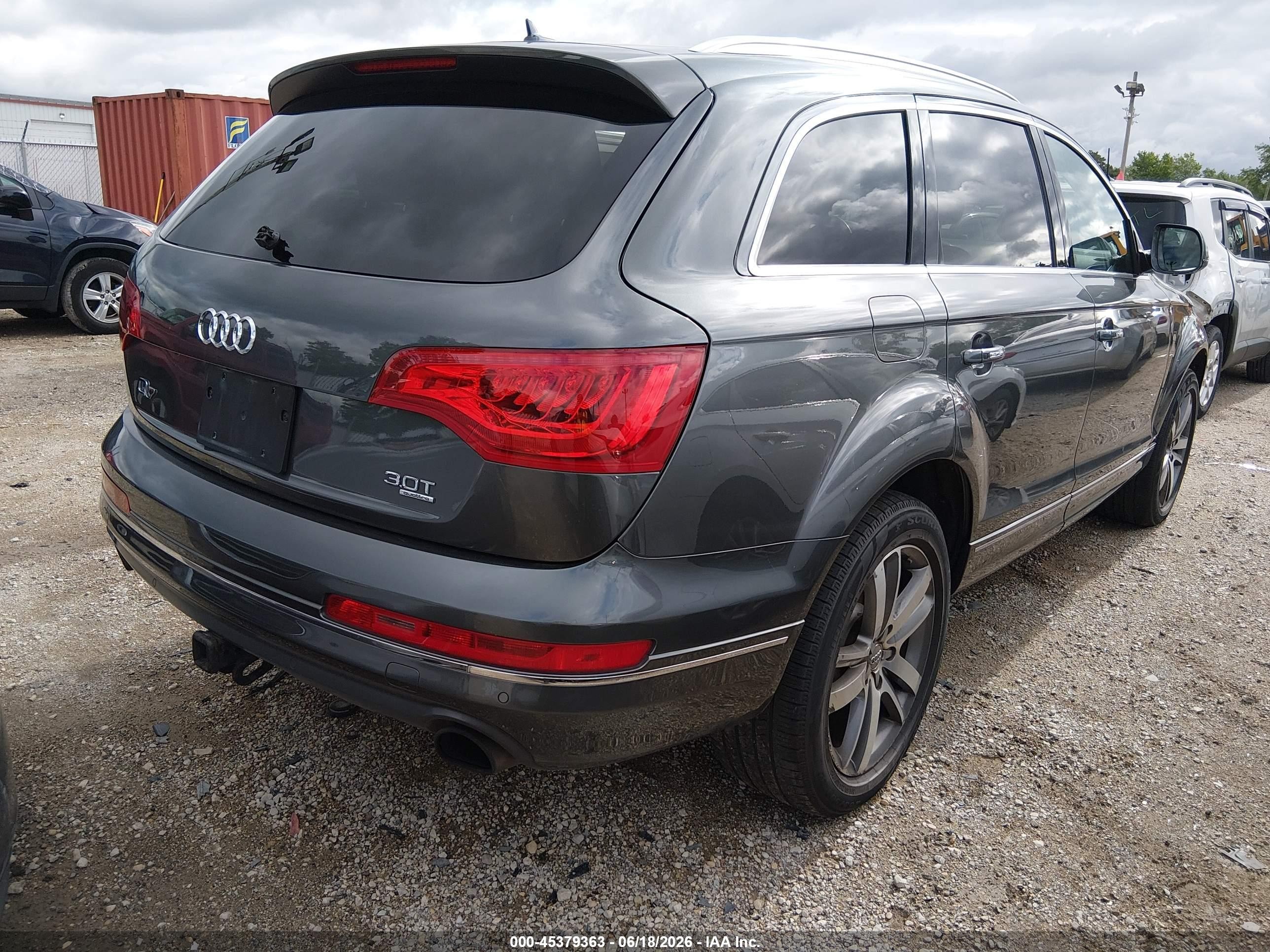 2015 Audi Q7 3.0t Premium Gray vin: WA1LGAFE2FD031263