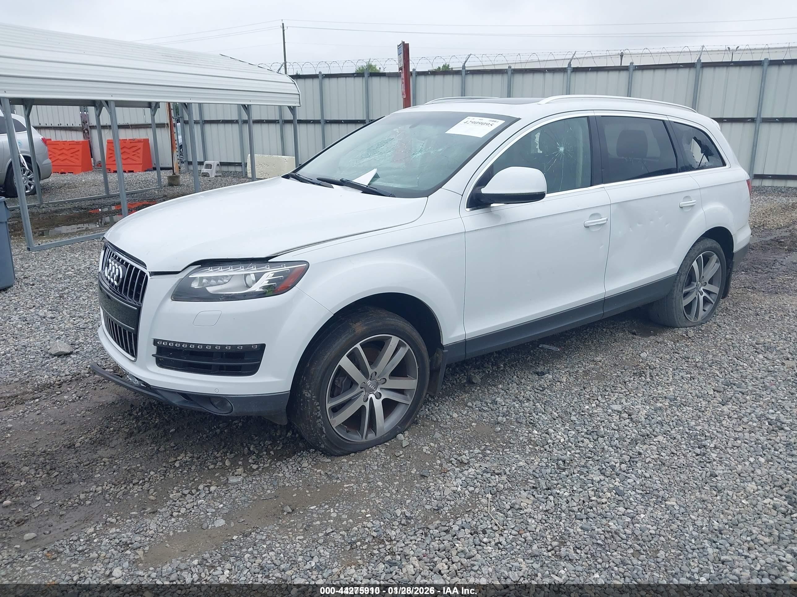 2013 Audi Q7 3.0t Premium White vin: WA1LGAFE3DD001590