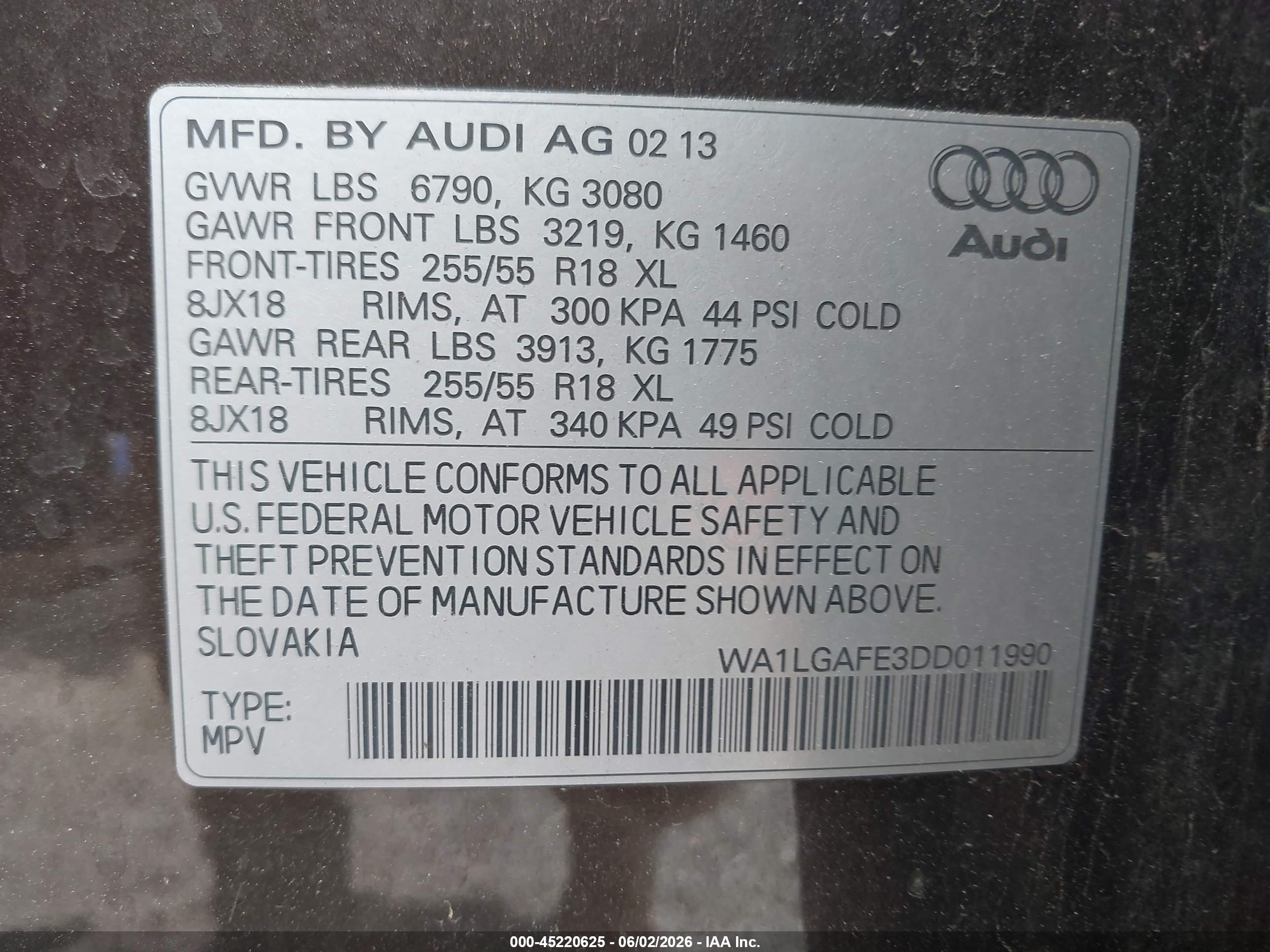 2013 Audi Q7 3.0t Premium Коричневый vin: WA1LGAFE3DD011990