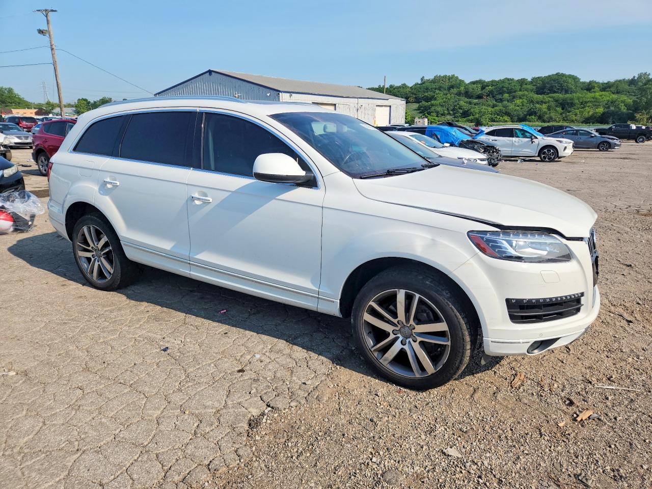 2014 Audi Q7 Premium Plus White vin: WA1LGAFE3ED008668