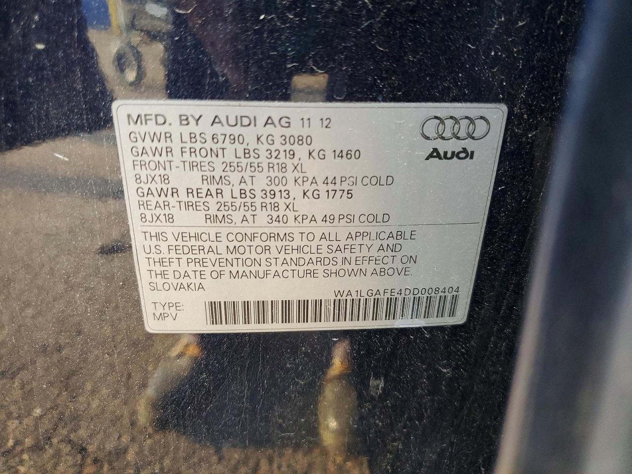 2013 Audi Q7 Premium Plus Синий vin: WA1LGAFE4DD008404