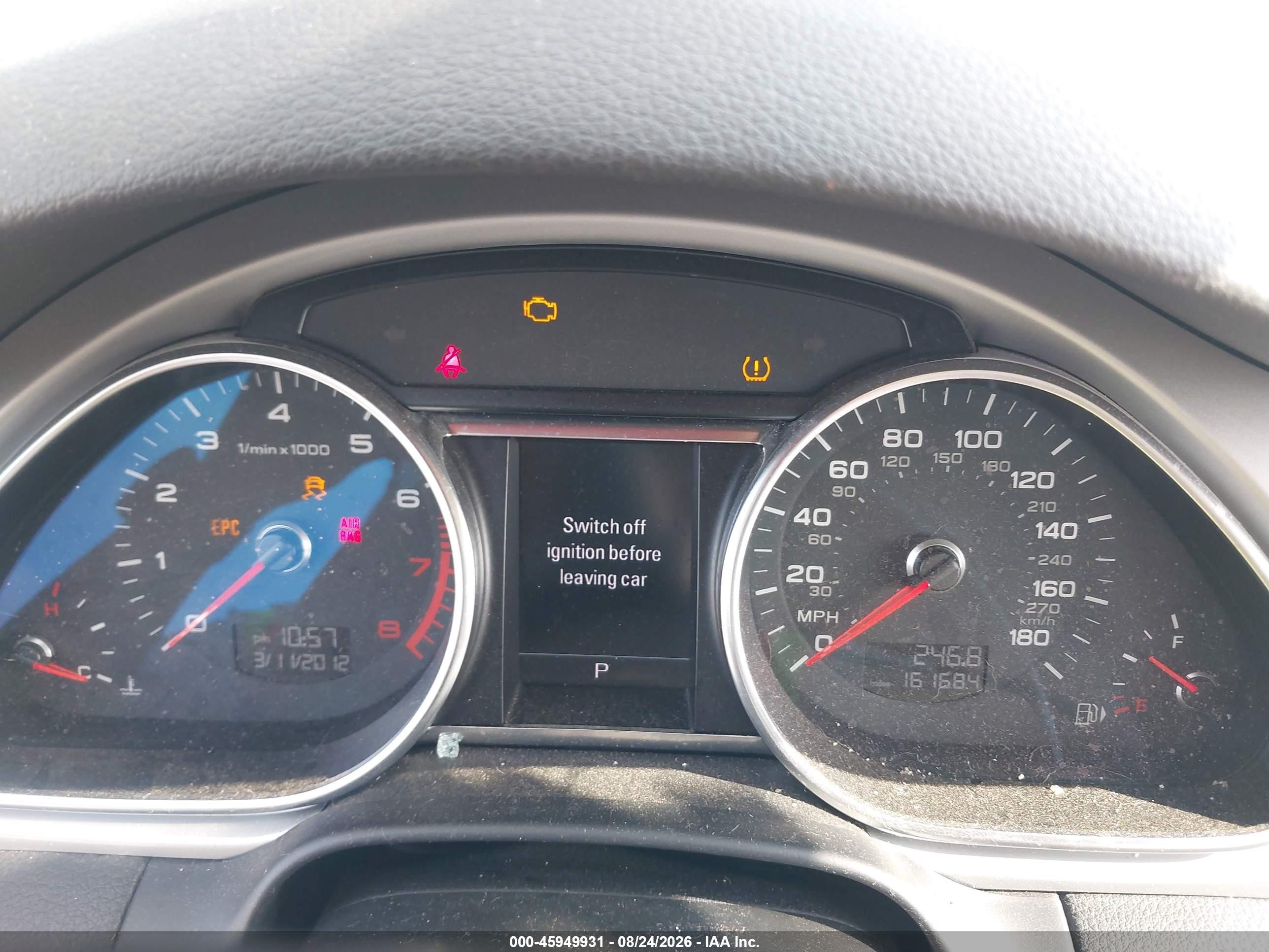 2013 Audi Q7 3.0t Premium Gray vin: WA1LGAFE7DD008655