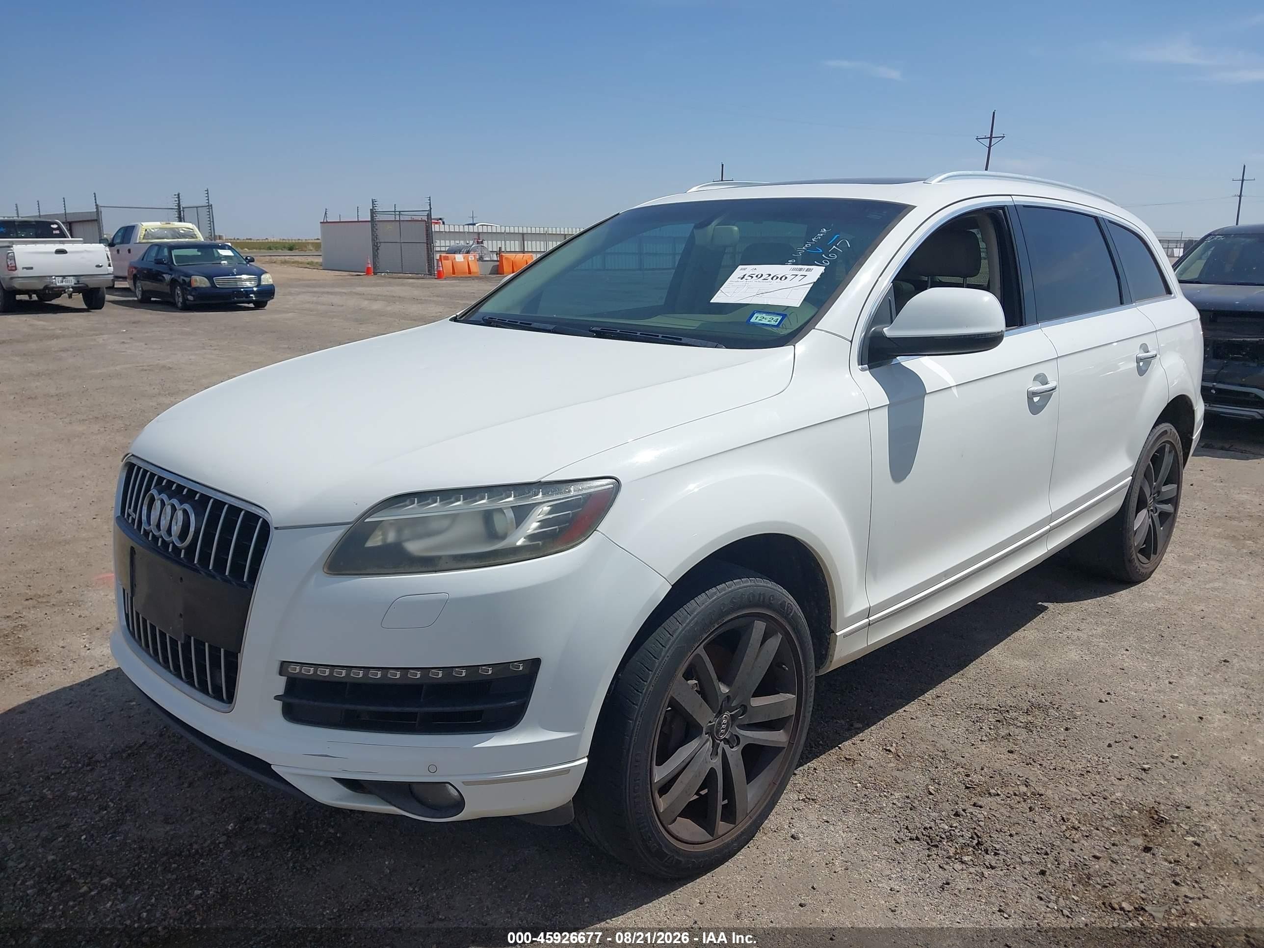 2014 Audi Q7 3.0t Premium White vin: WA1LGAFE7ED013453