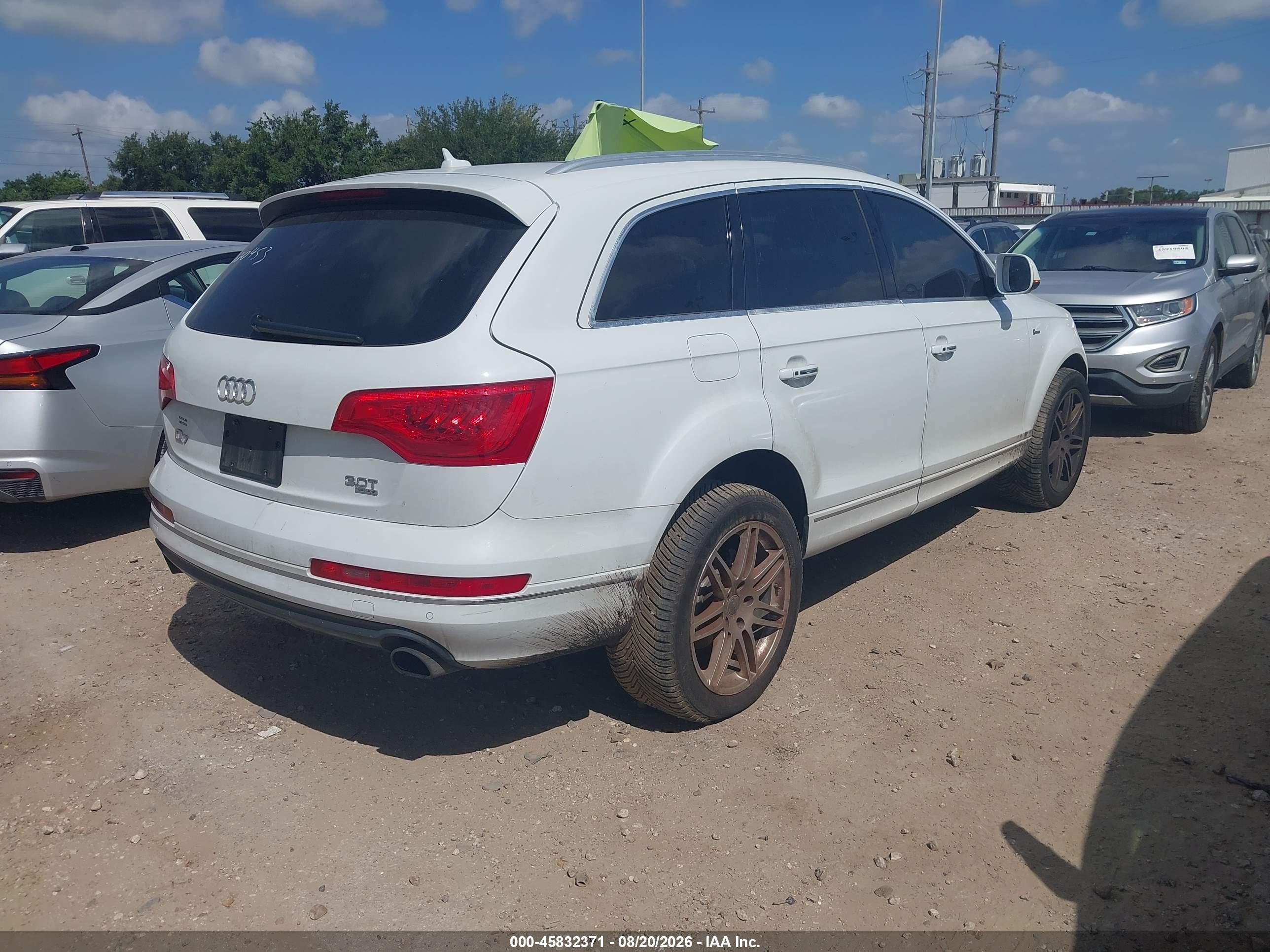2015 Audi Q7 3.0t Premium White vin: WA1LGAFE7FD020453