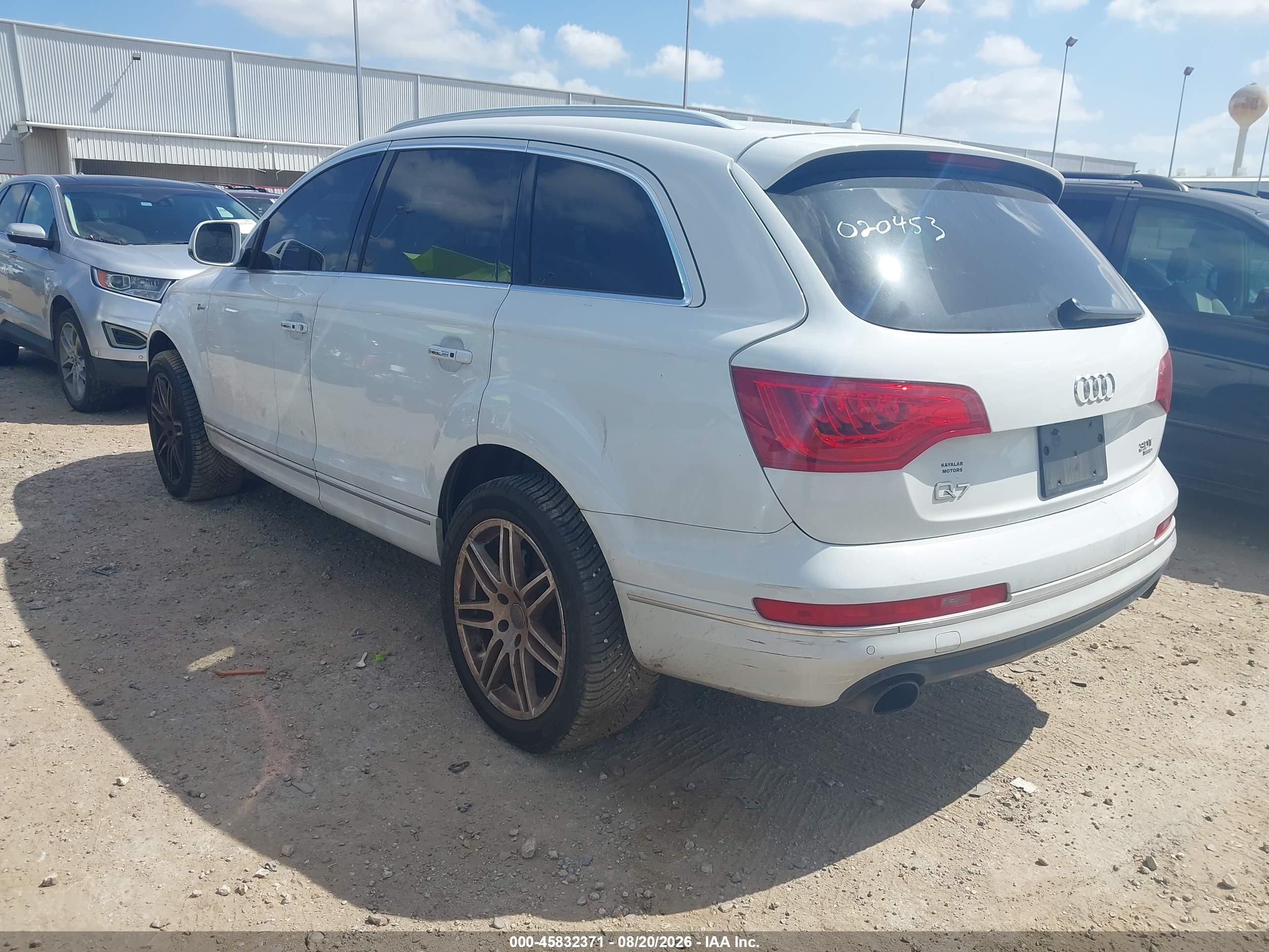 2015 Audi Q7 3.0t Premium White vin: WA1LGAFE7FD020453