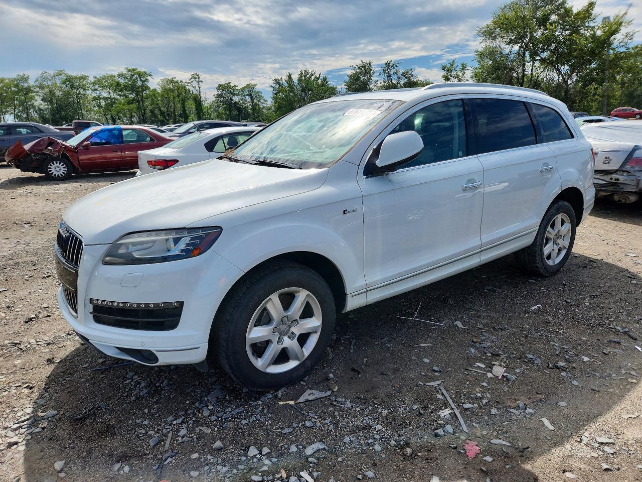 2015 Audi Q7 Premium Plus White vin: WA1LGAFE7FD025376