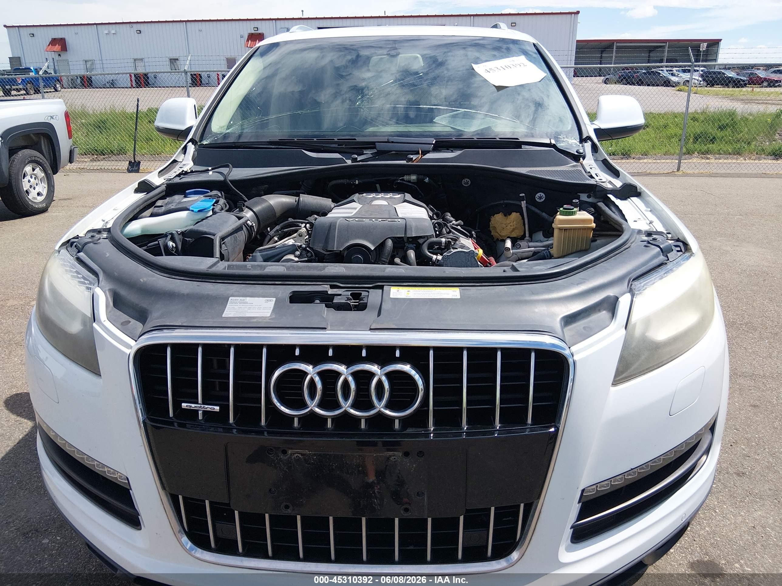 2014 Audi Q7 3.0t Premium White vin: WA1LGAFE8ED006933