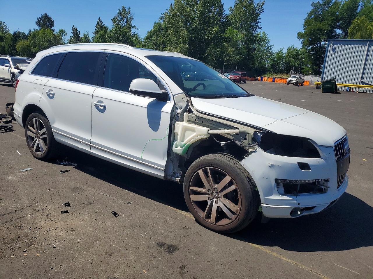 2014 Audi Q7 Premium Plus White vin: WA1LGAFE8ED020752